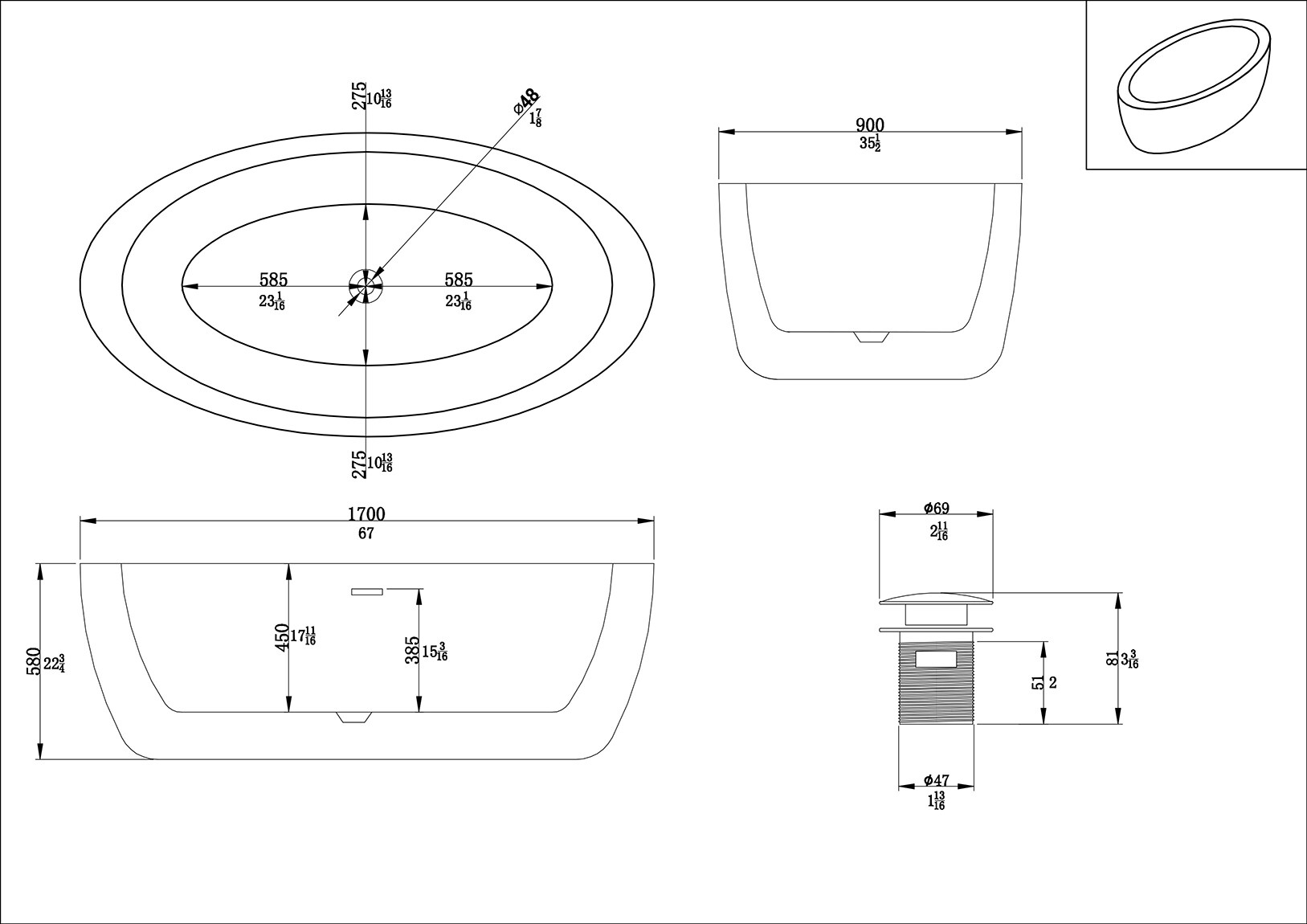 Maincraft HHK2667P bathtubs - View #9