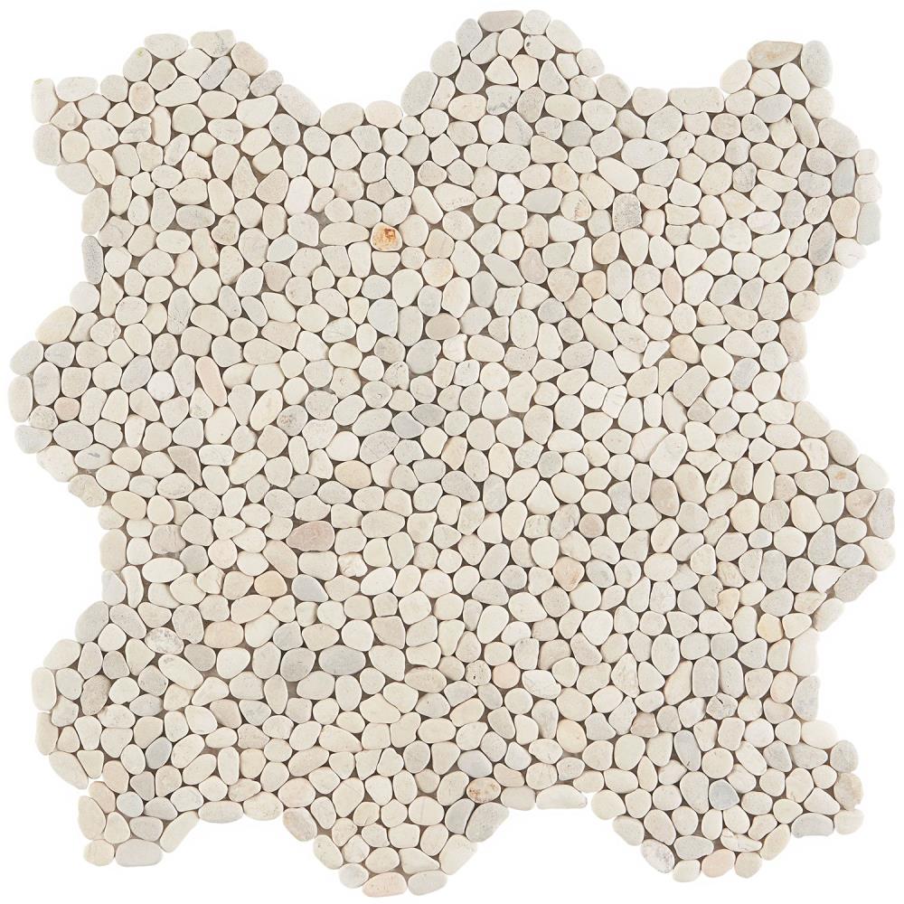 Artmore Tile EXT3RD105020 Sample - Landscape White 3-in x 6-in Natural Glass/Metal/Stone Wall Tile
