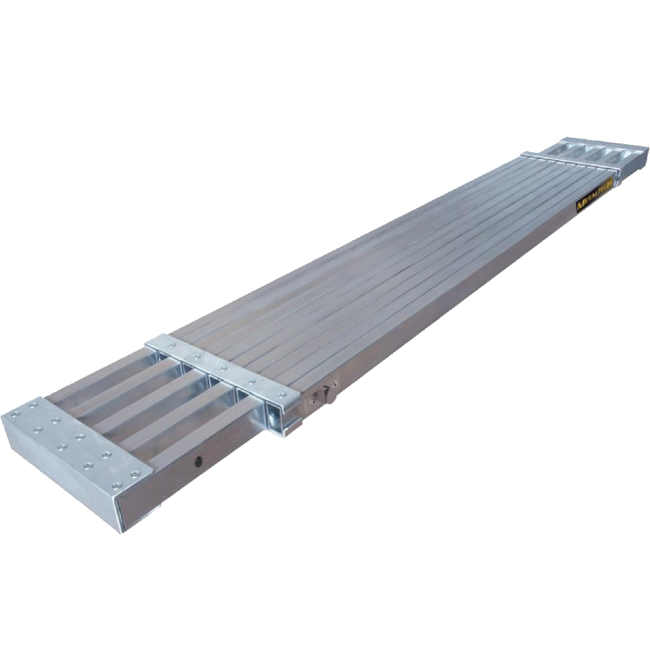 Metaltech  M-PEP7100AL Telescopic Aluminum Plank Board 8 to 13-ft. Adjustable Work Platform for Step Ladders and Sawhorses Work Plank Ladder Accessory and Scaffold Tool for Home Improvement