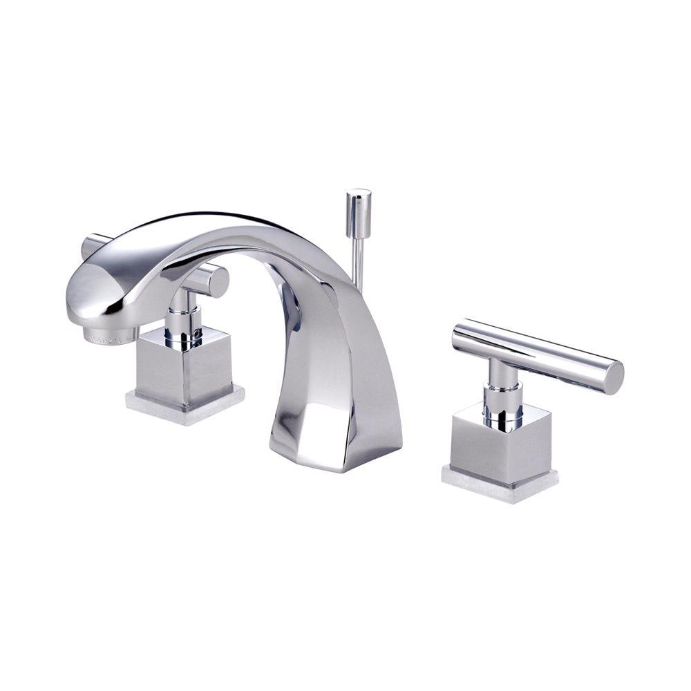 Elements of Design ES4981CQL Claremont Chrome Widespread 2-handle Residential Handle Bathroom Sink Faucet with Drain