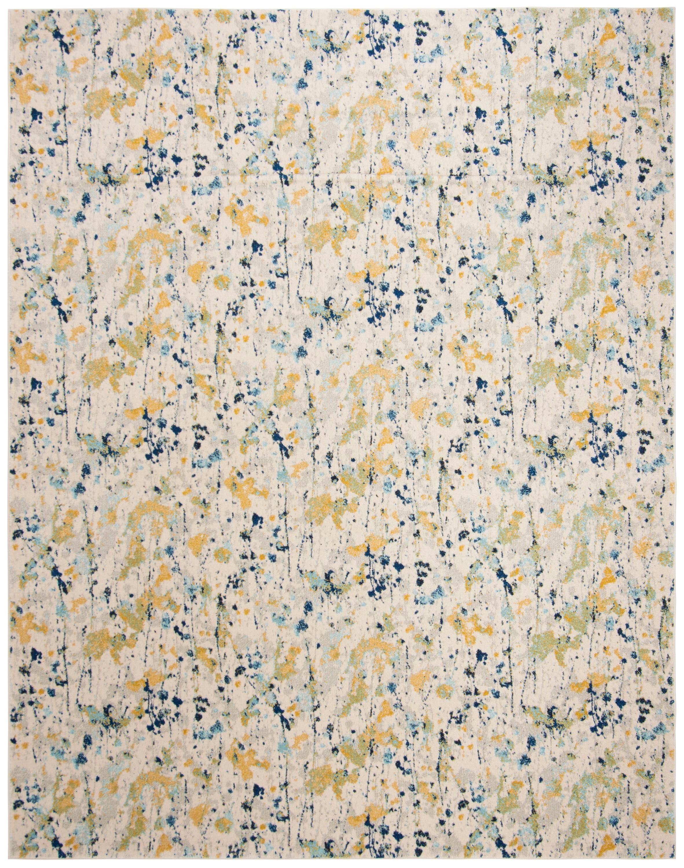 Safavieh EVK284C-8 Evoke Dolance 8 x 10 (ft) Loomed Synthetic Ivory/Yellow Rectangular Indoor Abstract Bohemian/Eclectic Area rug