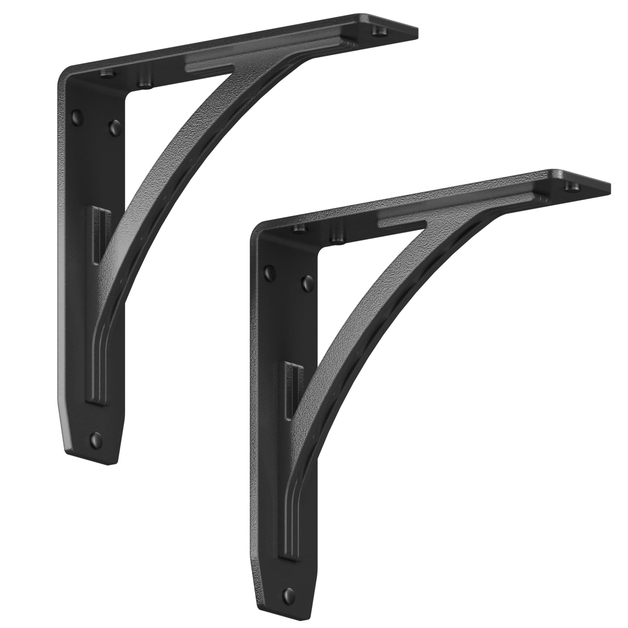 STARBY SB-SULLIVAN-8 8-in L x 2-in W x 8-in D Heavy Duty Black Shelf Bracket (2-Pack)