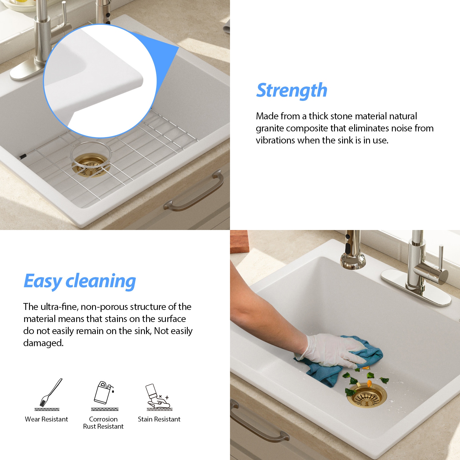 Lordear LD-SYSWHT25 Kitchen-Sinks - View #5