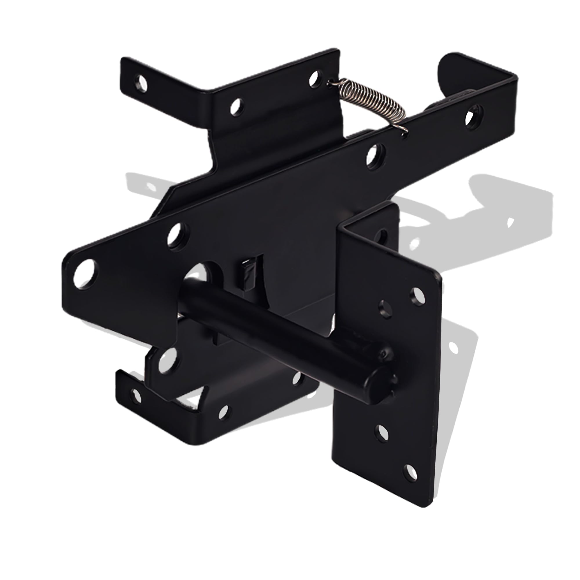 Vrbgify  Self Locking Gate Latch Heavy Duty PVC Gate Latch for Wooden Fence Outswing Gate with Automatic Locking and Rust Proof Black