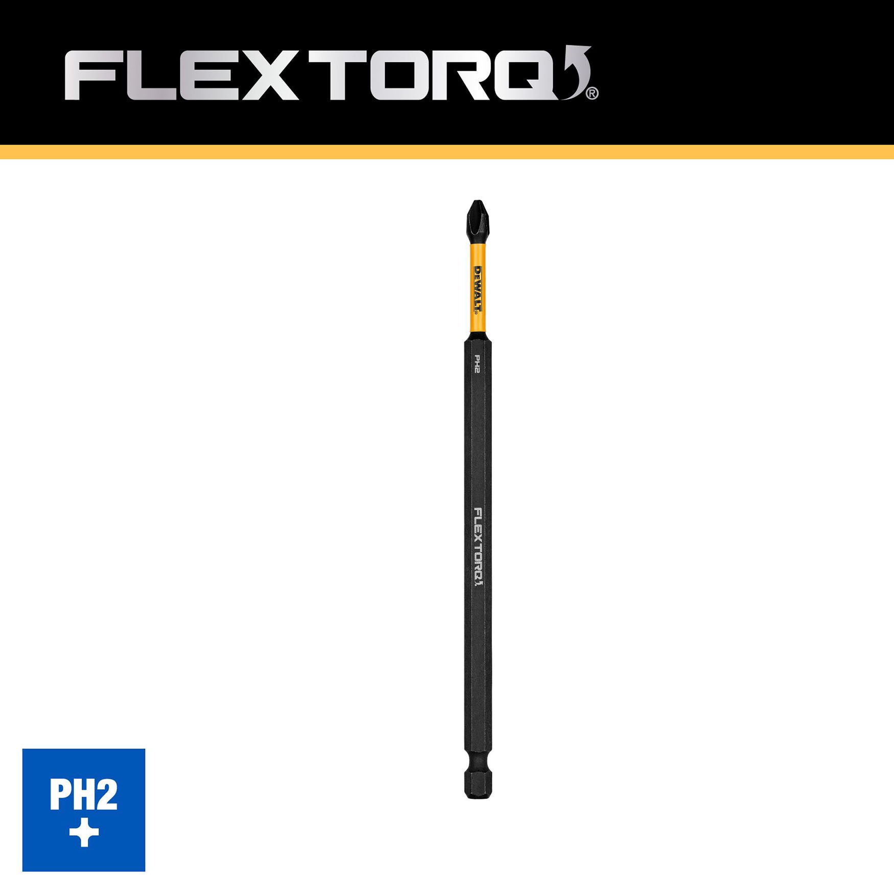 DEWALT FlexTorq 1/4-in x 6-in Phillips Impact Driver Bit