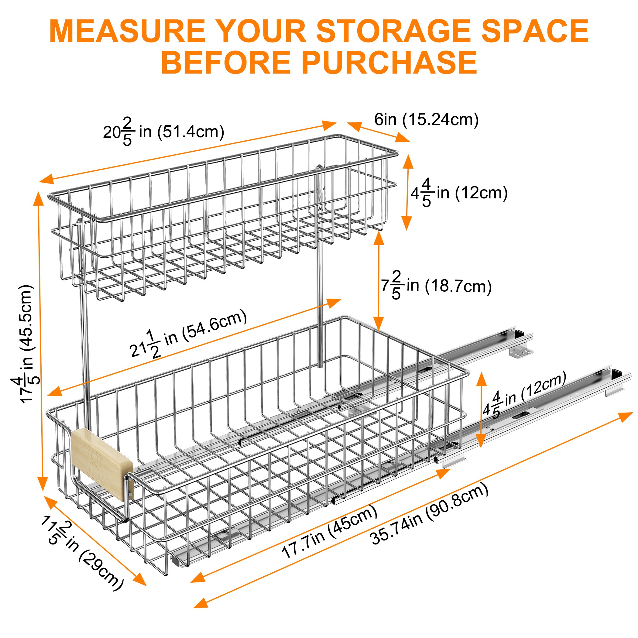 LOVMOR LL-A10A005055-LYJ Pull-Out-Cabinet-Baskets - View #2