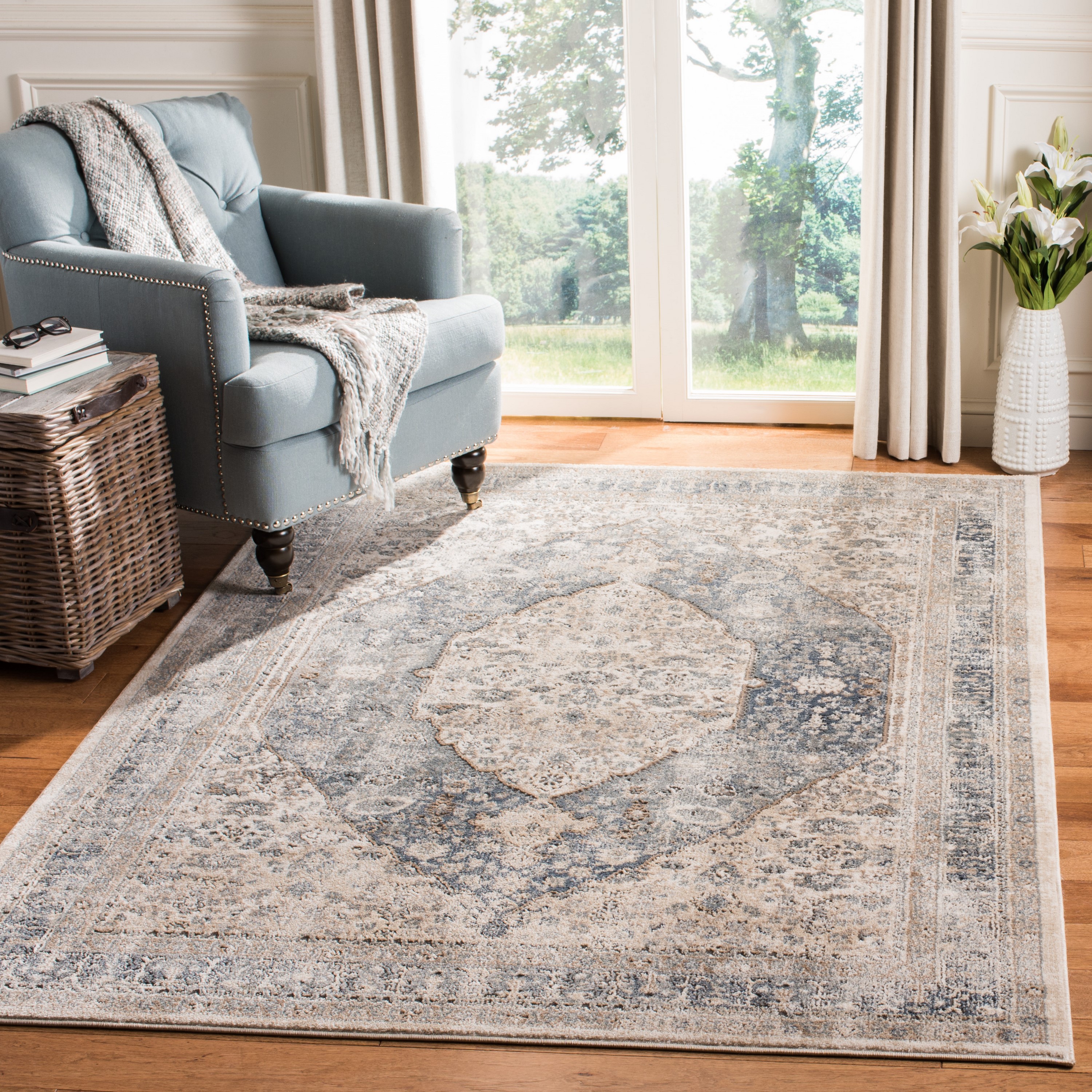 COMSLE Area Rug 2x3 Faux Wool Throw Rug for Entryway, Boho Washable Small  Rugs Non-Slip Distressed Carpet Soft Accent Floor Rug for Indoor Entrance