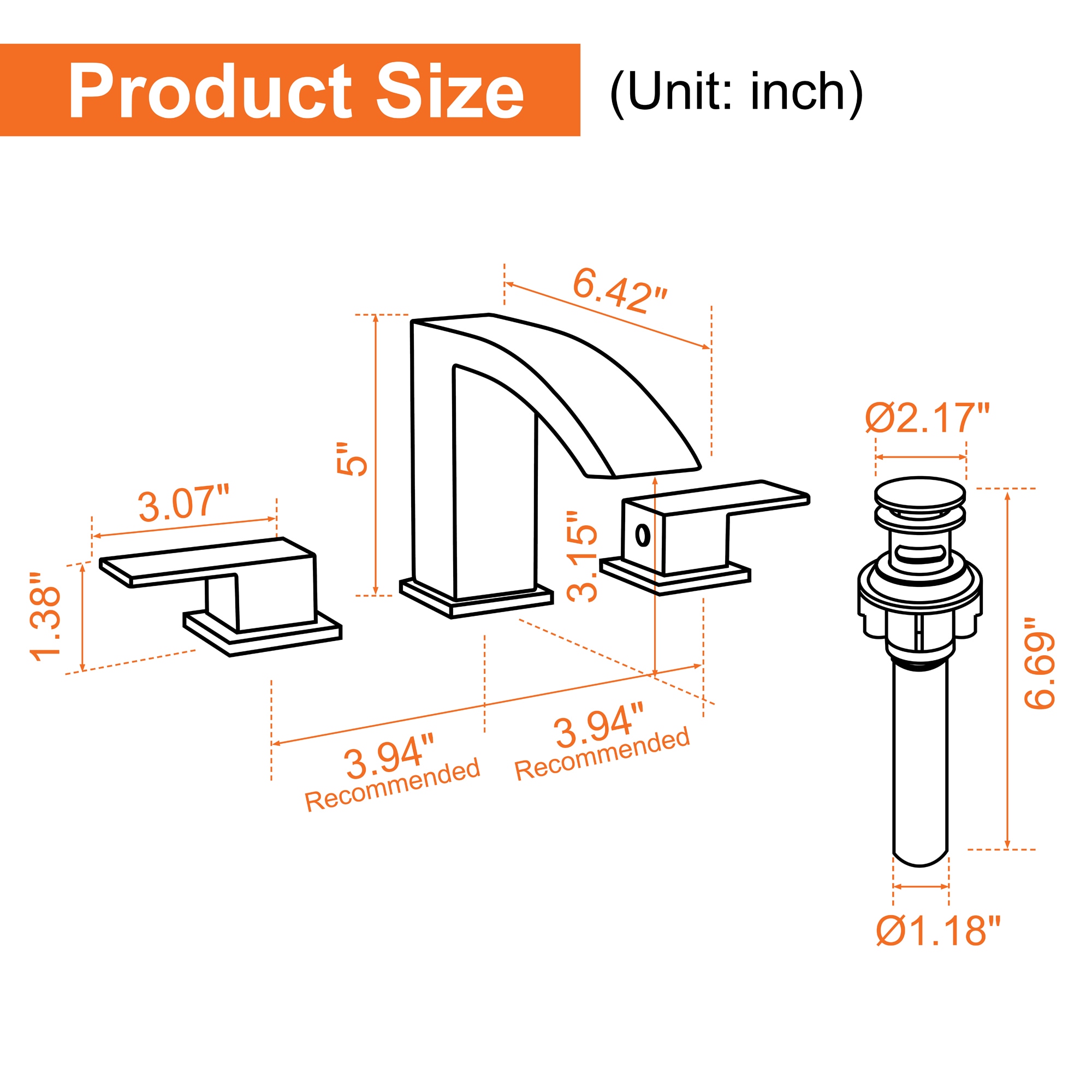 WELLFOR WF-B3535-BG Lavatory-Faucets - View #7