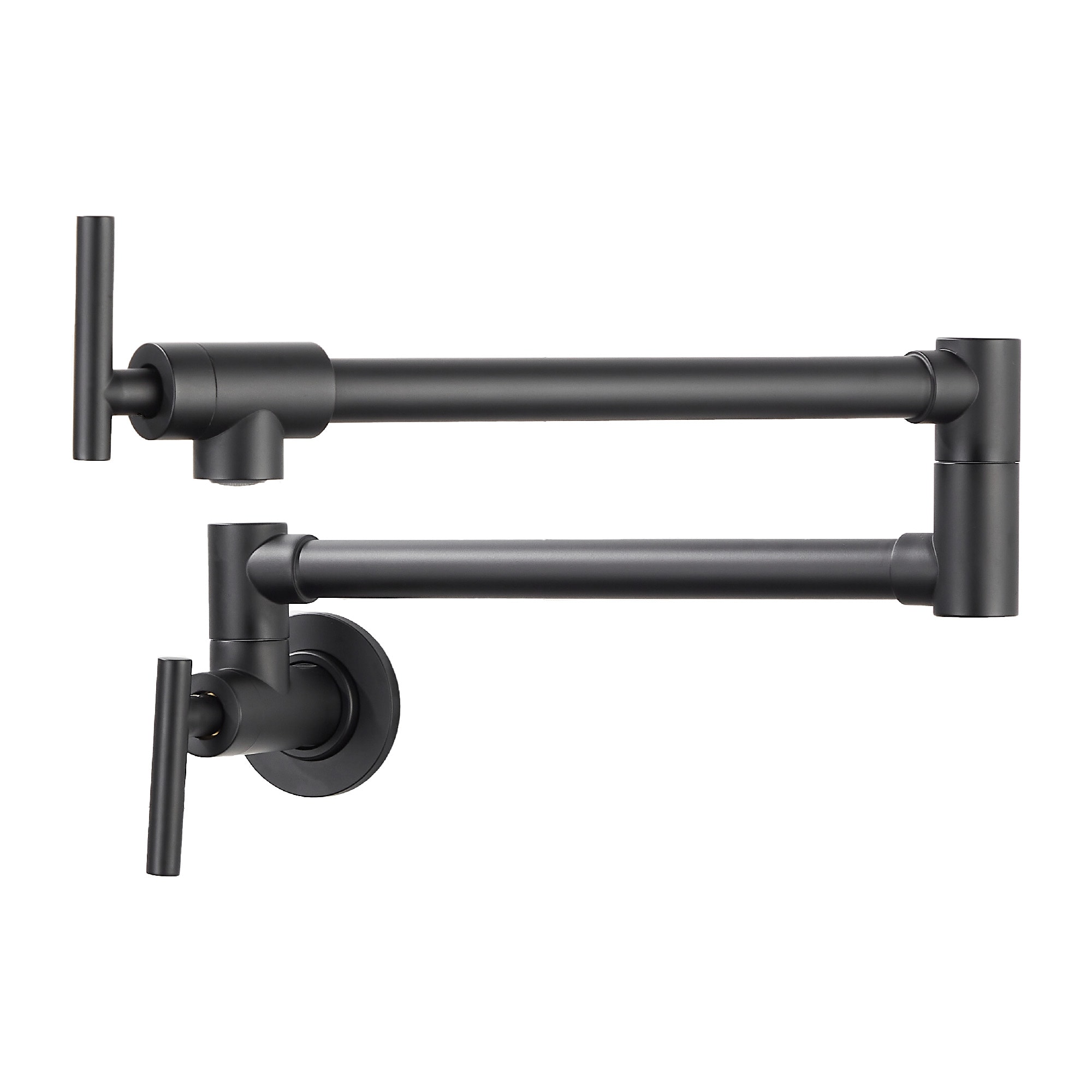 androme Matte Black Single Handle Wall-mount Pot Filler Kitchen Faucet ...