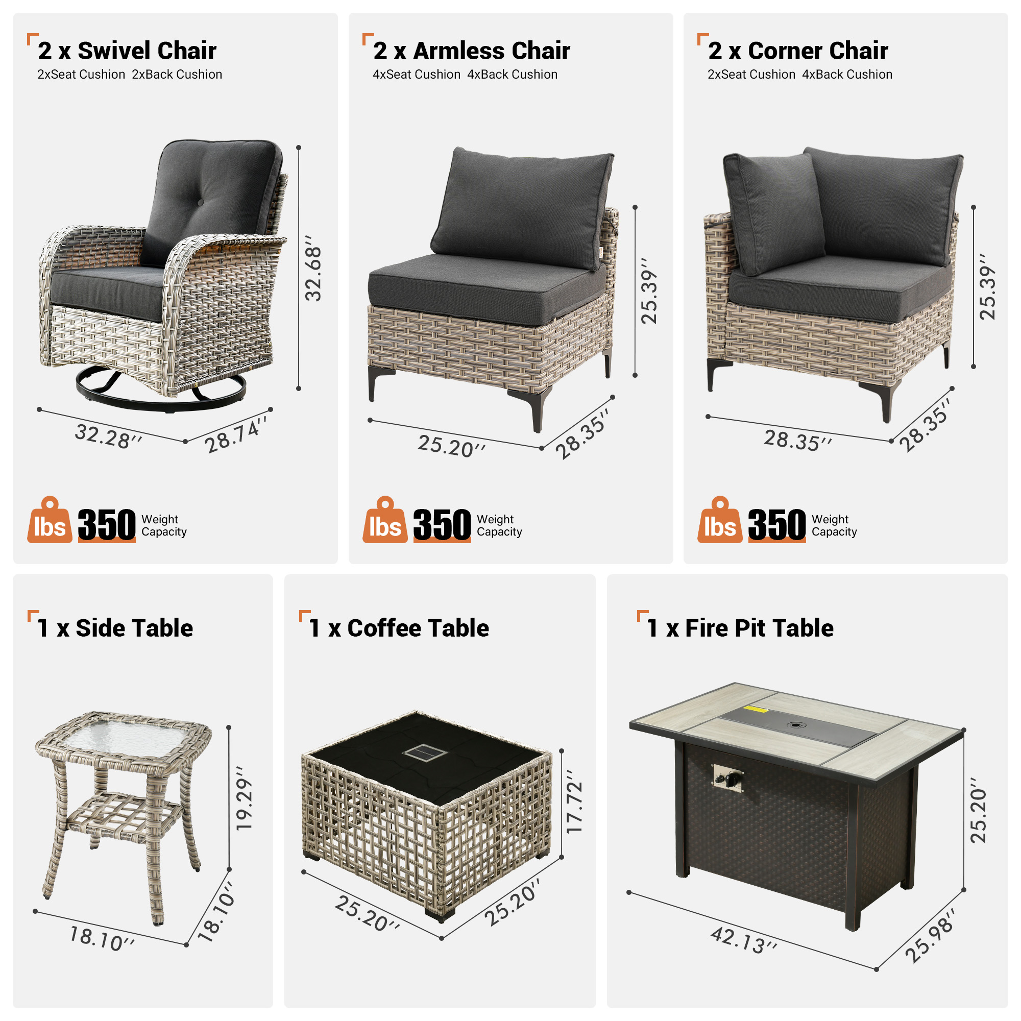 Ovios RFPSK108YV Patio-Conversation-Sets - View #8