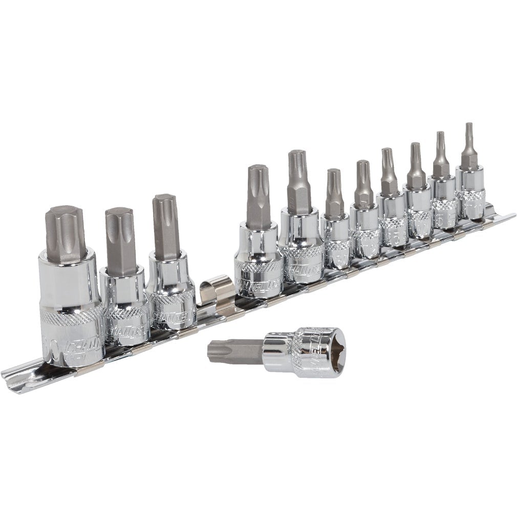 CHANNELLOCK 12Piece 6Point Torx Bit Socket Set 14 38 12in Drives in the ...