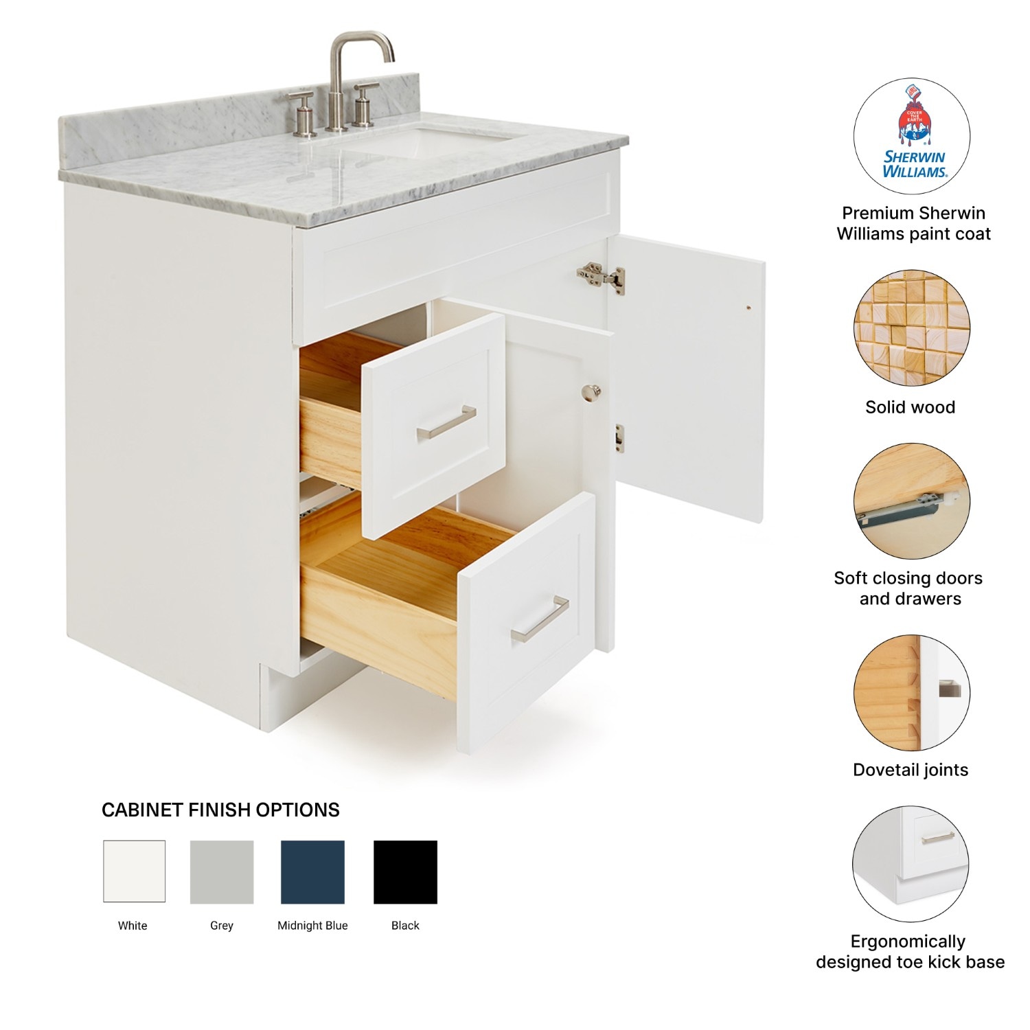 ARIEL F043SRCW2RVOWHT Bath-Vanity-Combo - View #5