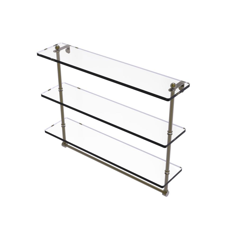 Allied Brass RC-5/22TB-ABR Antique Brass 3 -Tier Wall mount Bathroom Shelf ( 22-in x 18-in x 5-in )