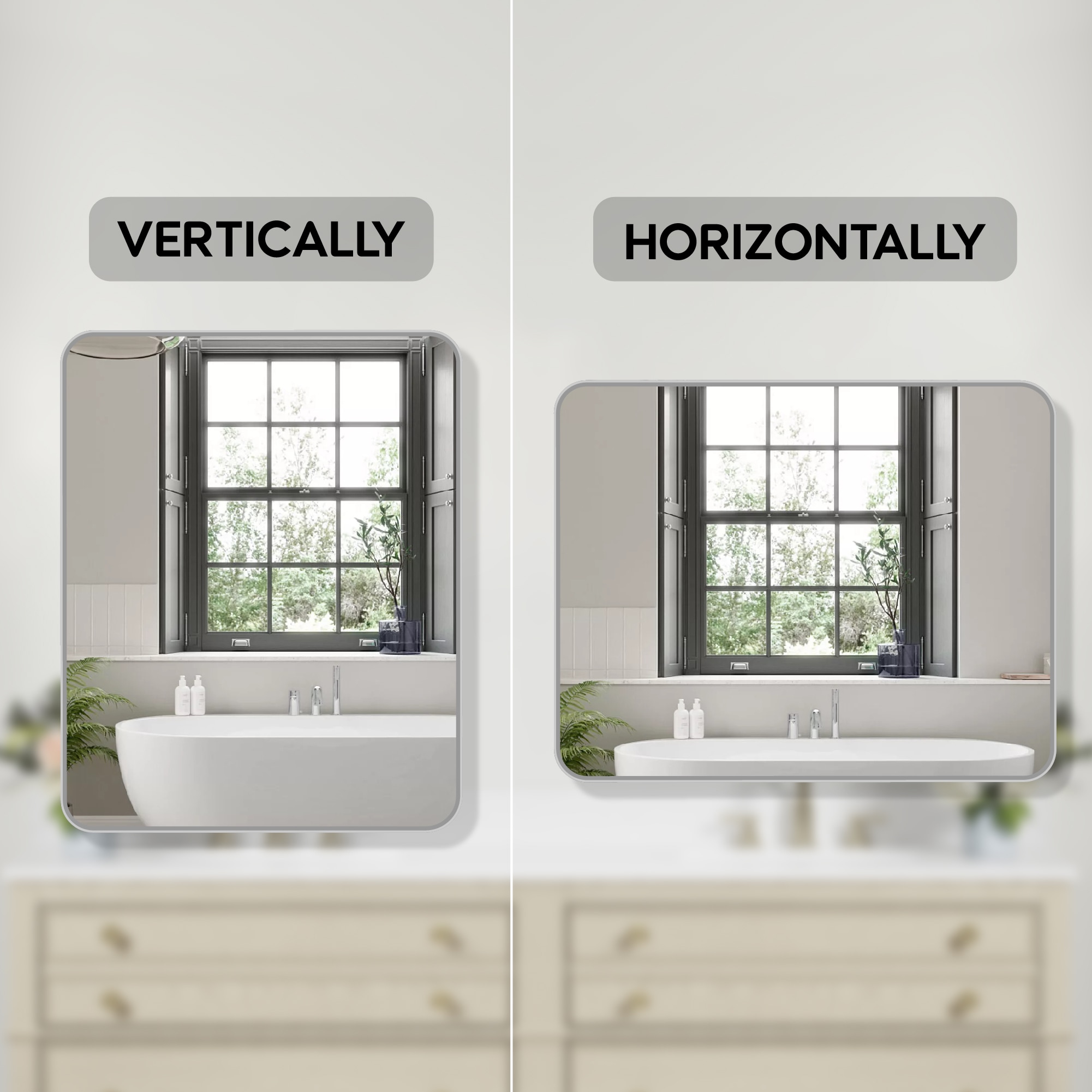 WELLFOR BTZ8044CA Framed-Bath-Mirrors - View #7