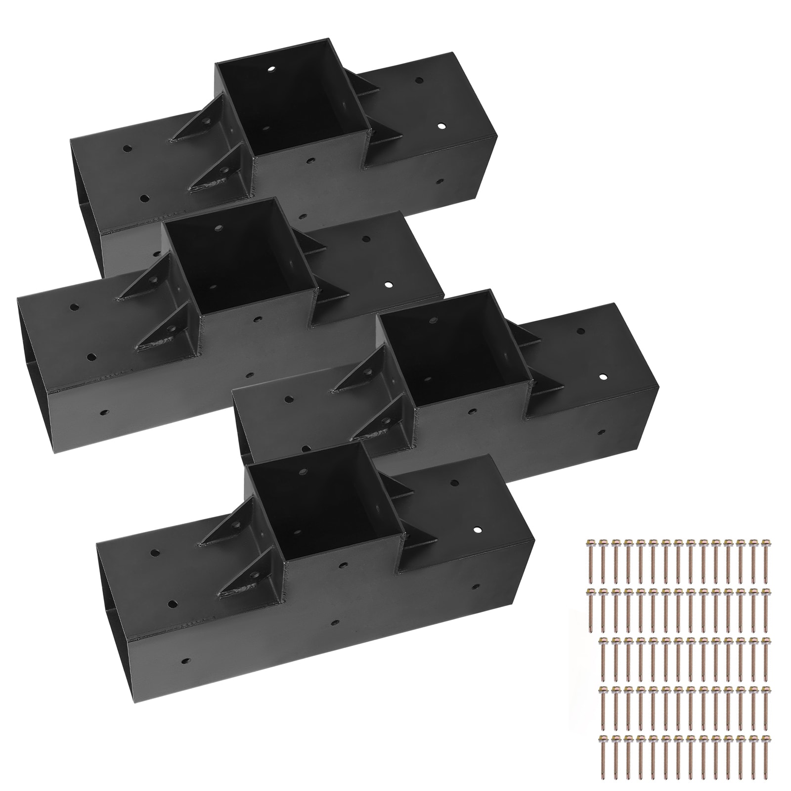 VEVOR LPJJ4PCS4X4IQ3OC8V0 Black Pergola Pergola post base trim For 4 x 4 posts
