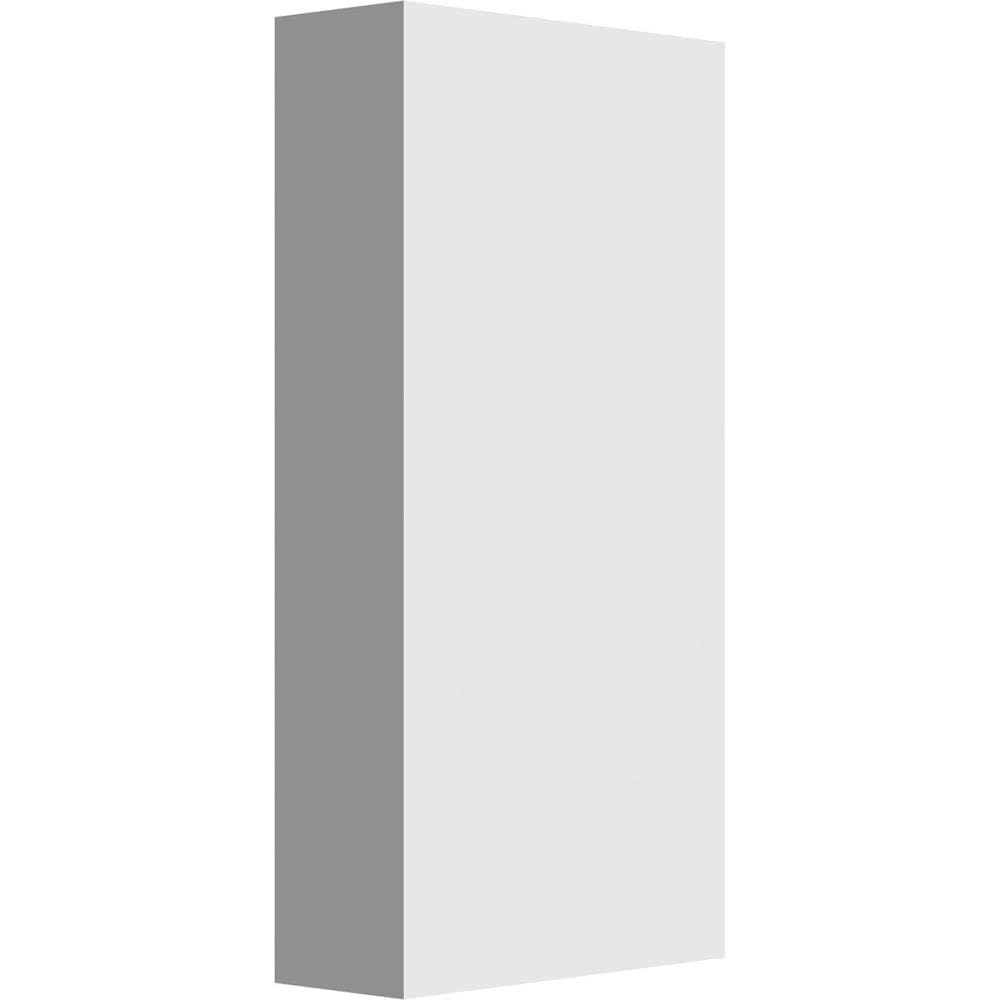 Ekena Millwork PBP020X040X075FOS00 Standard Foster with Square Edge 2-Inches x 4-Inches Primed PVC Plinth