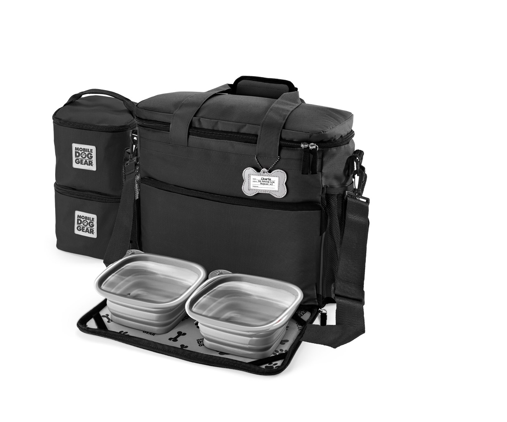 Mobile Dog Gear Pet Travel Kit for Small Dogs Week Away Tote with Food Carriers Bowls and Storage Indoor Outdoor Fabric Material 12 in x 6 in x 11 ODG25 at Lowes