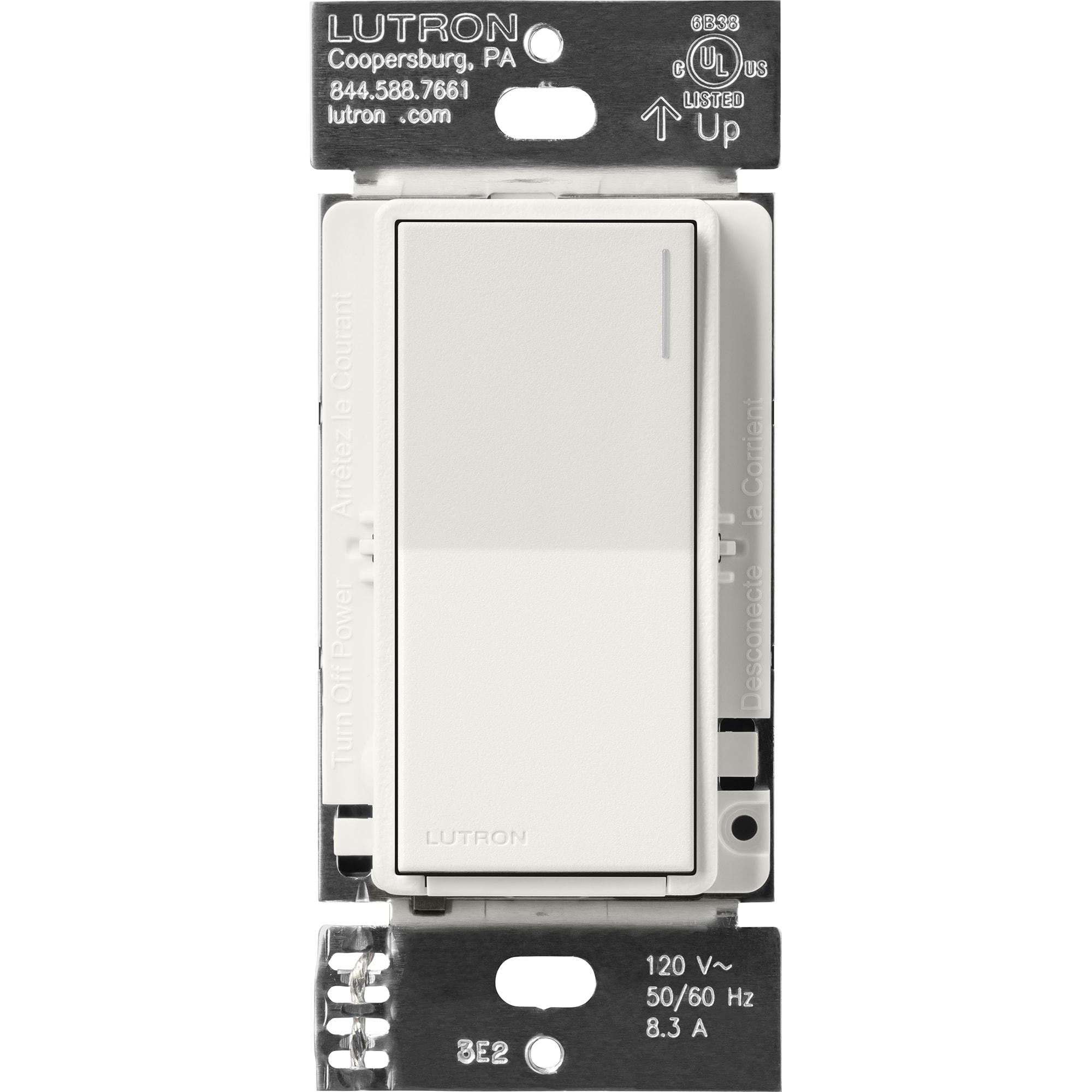 Lutron ST-RS-RW Sunnata 6-amp Multi-location Locator light Push button Companion Light Switch , Architectural White