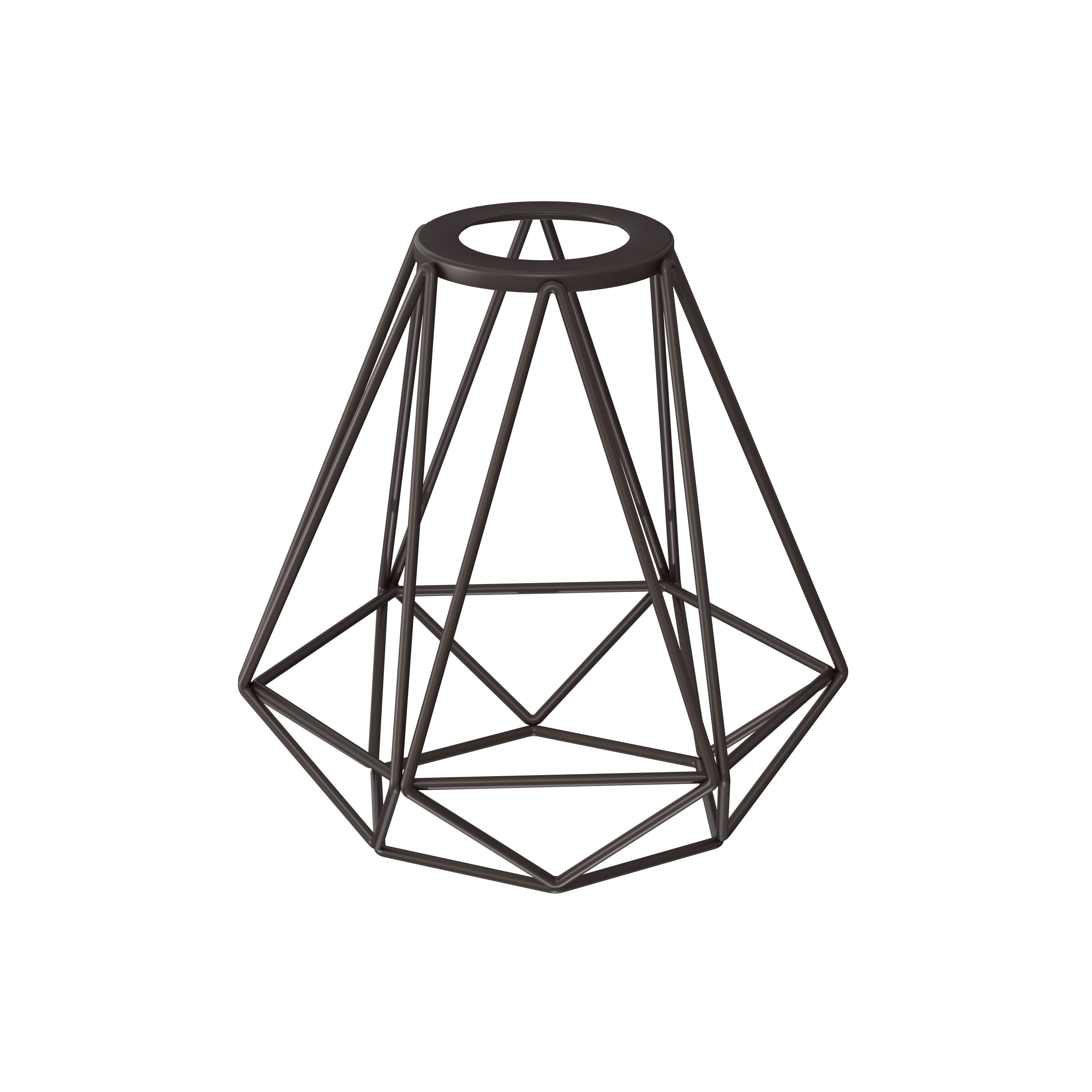 Style Selections S9827WZNH Mix and Match 6-in x 6-in Geometric Bronze Wire Vanity light shade with 2-1/4-in Fitter