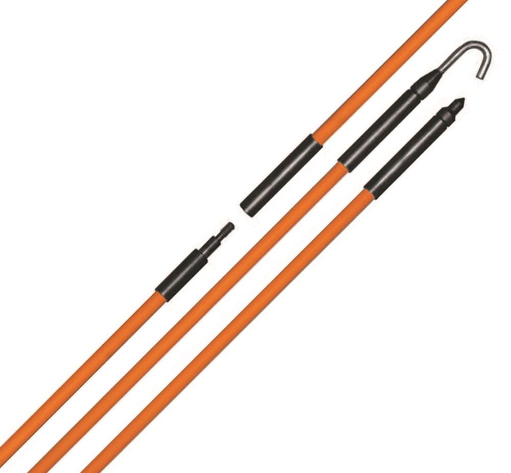 Southwire 8-ft Fiberglass Flexible Fish Poles Electrical Wire Cable Pulling Tool 