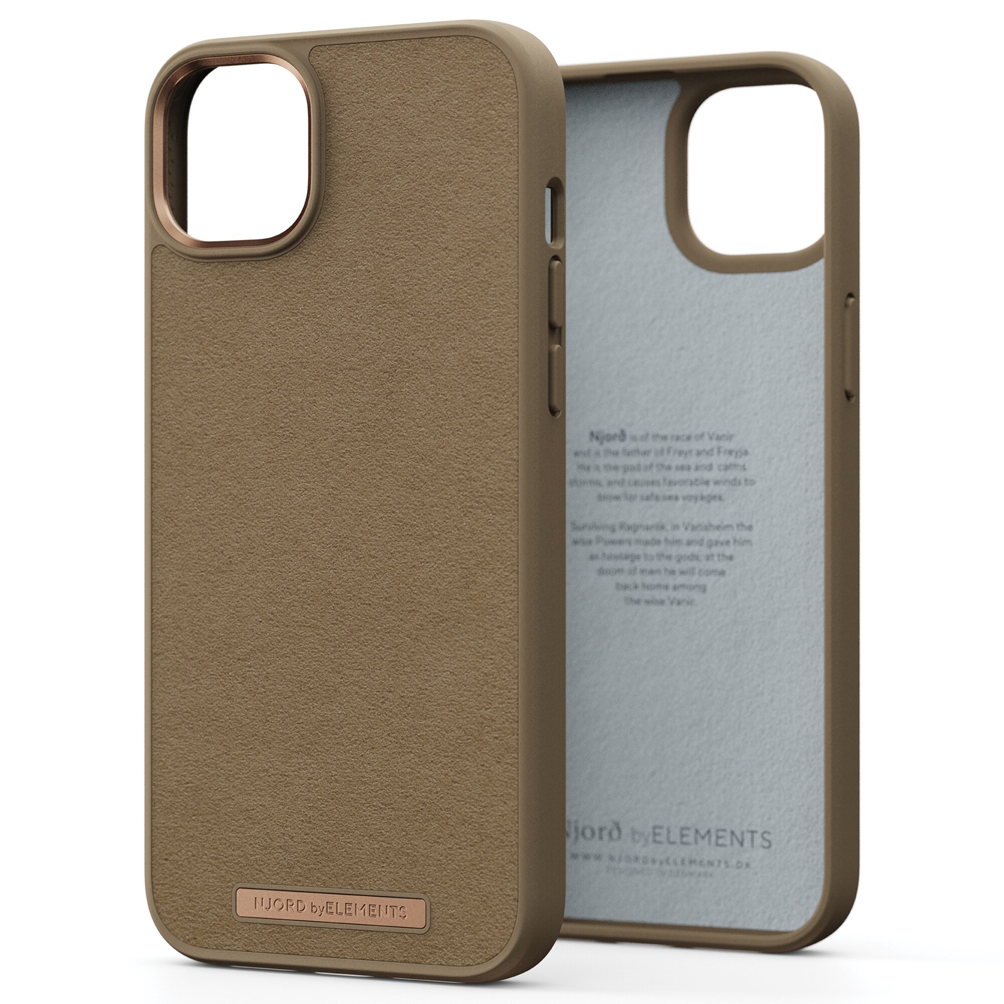 Njord byELEMENTS TELONA42CM04 Camel Plastic Smart Phone Case for the Apple Iphone 14 Plus
