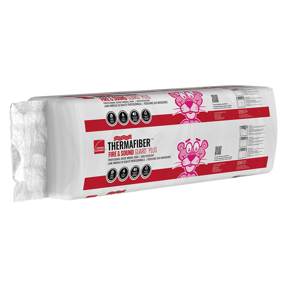 Owens Corning 1374793 Thermafiber Fire and Sound Guard Plus R- 11 Attic Wall Unfaced Mineral wool Batt Insulation 53.3-sq ft ( 16-in W x 48-in L)