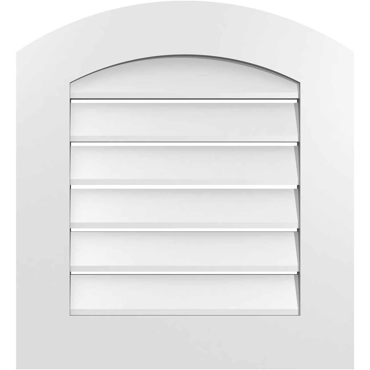 Ekena Millwork GVPAR22X2401SF 22-Inches x 24-Inches Off-white Round top PVC Gable Louver Vent
