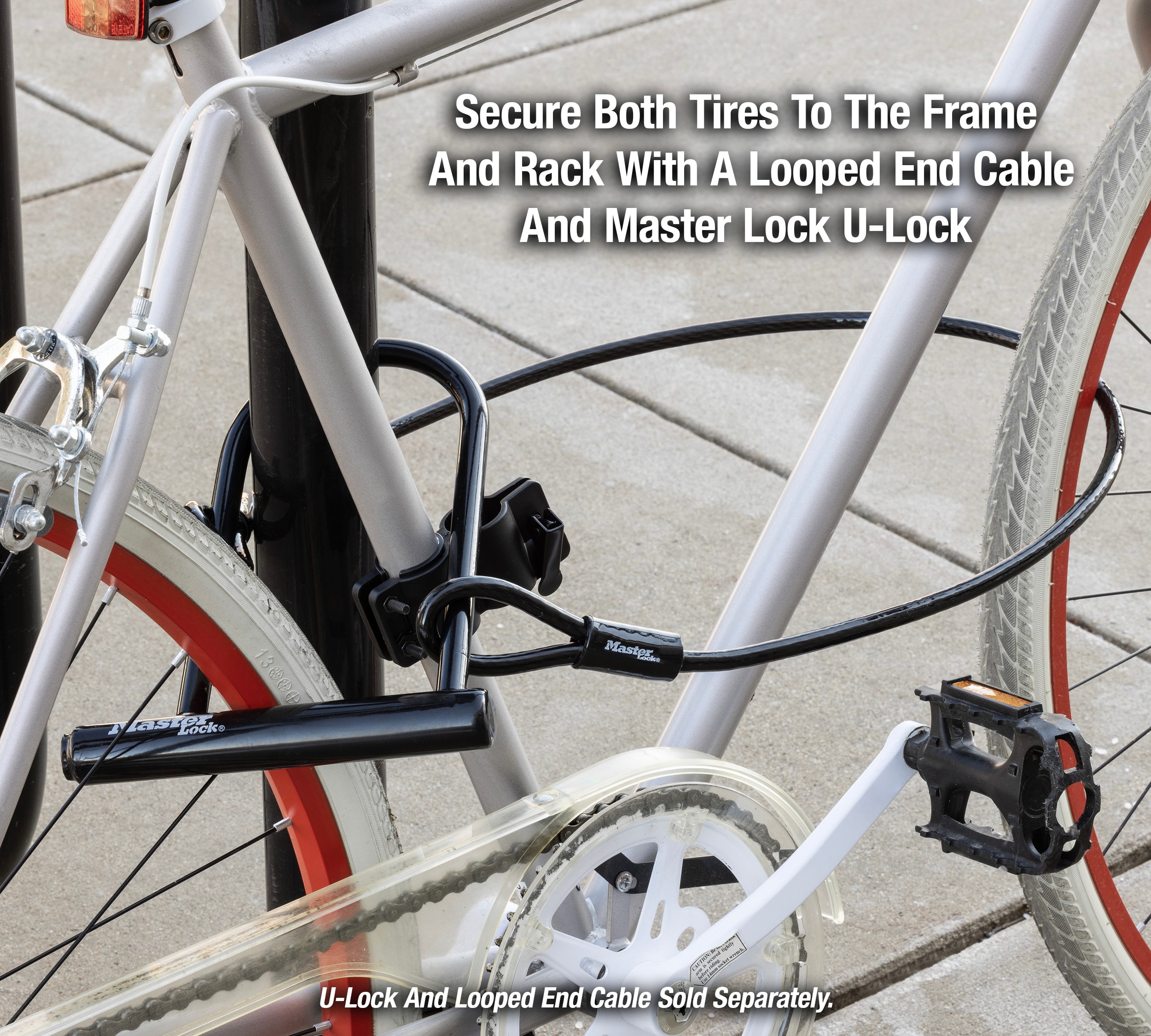 8' Locking Cable For Added Security When Transporting Your Bikes