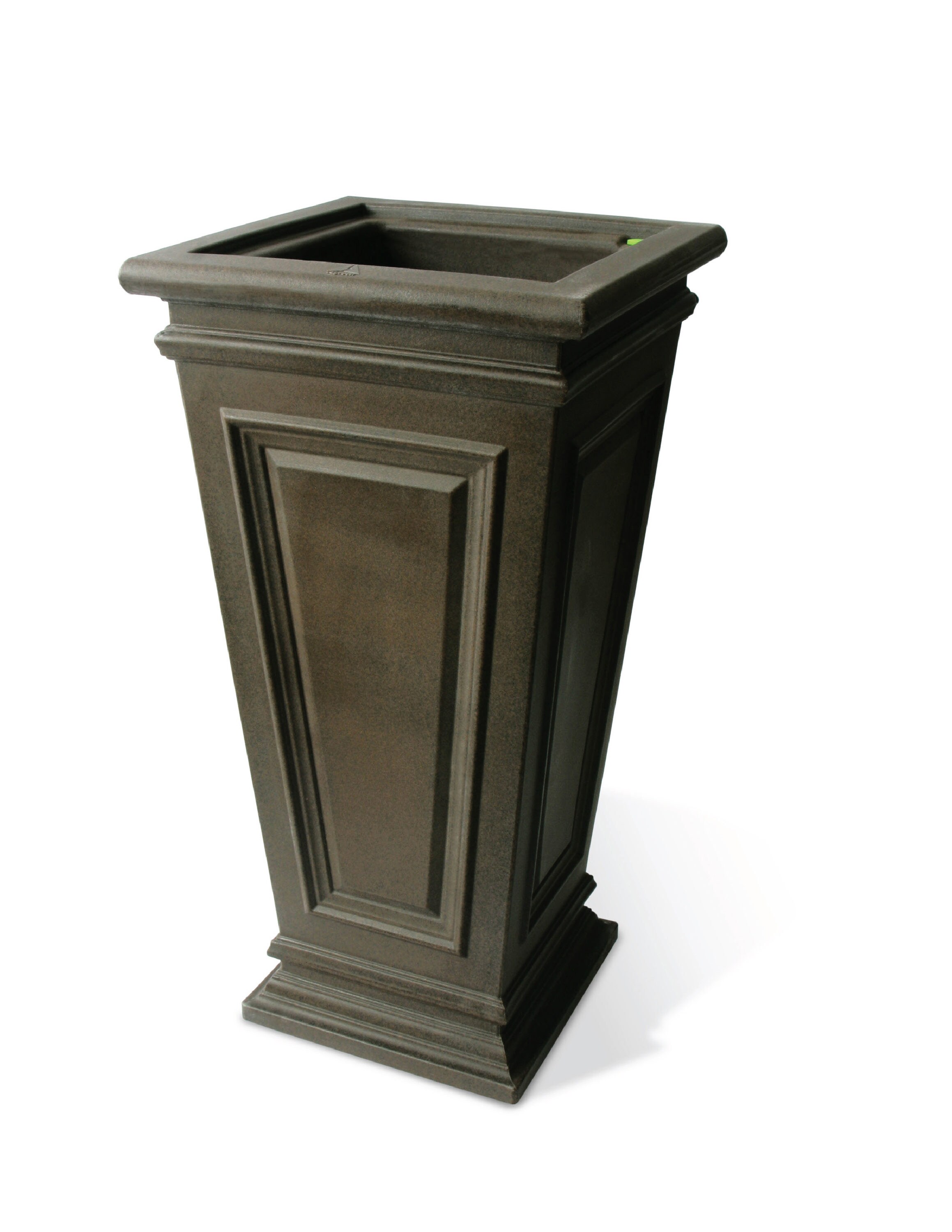 Algreen Products 88318 Square 12.0-in W x 27-in H x 12-in D Brown Plastic Indoor/Outdoor with Self Watering Planter