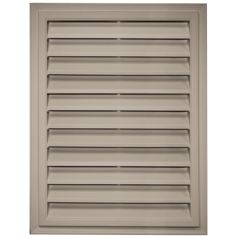 Builders Edge 120061824097 12-in x 12-in Clay Rectangle Vinyl Gable Louver Vent