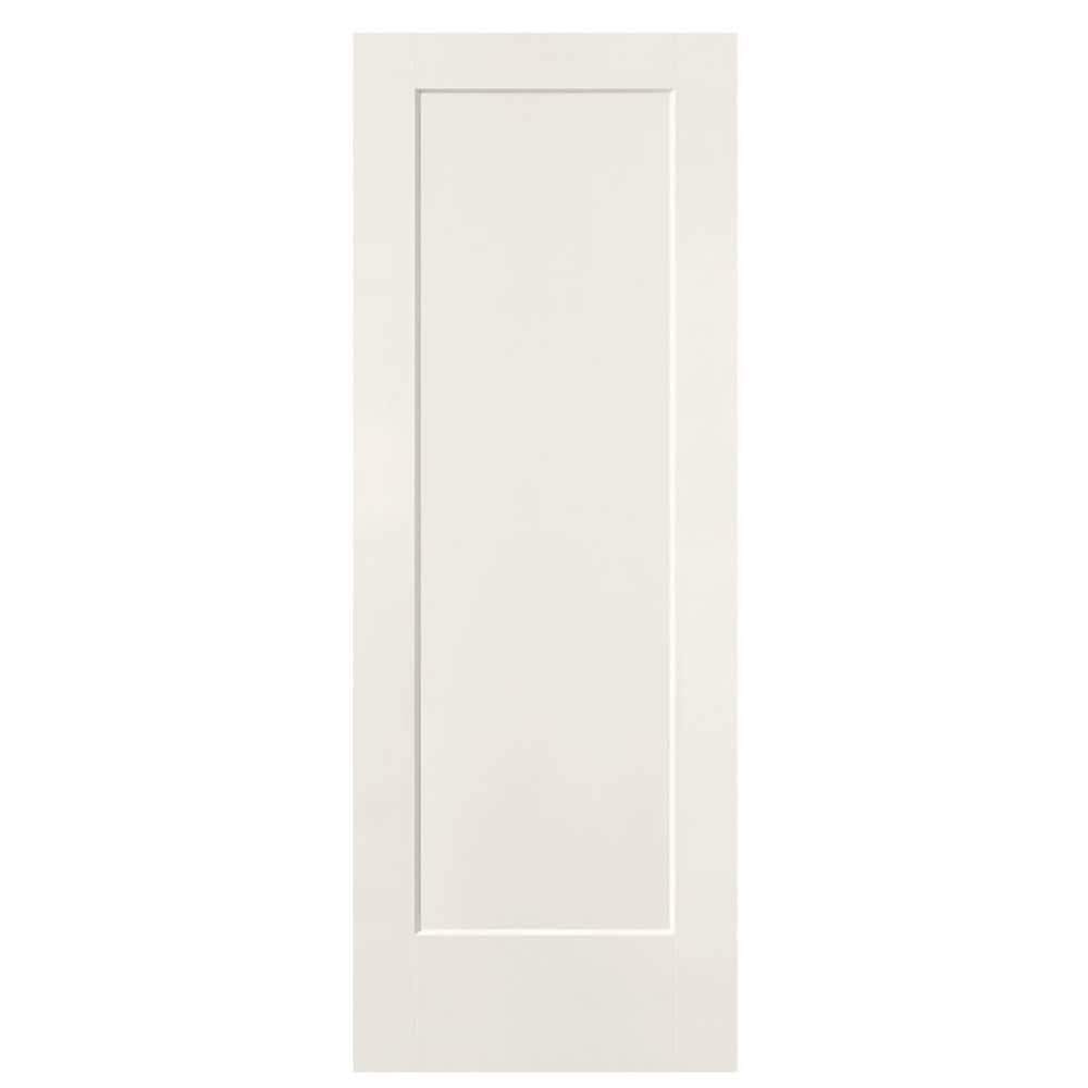 Masonite Lincoln Park 30-in x 80-in White 1-panel Square Smooth Hollow ...