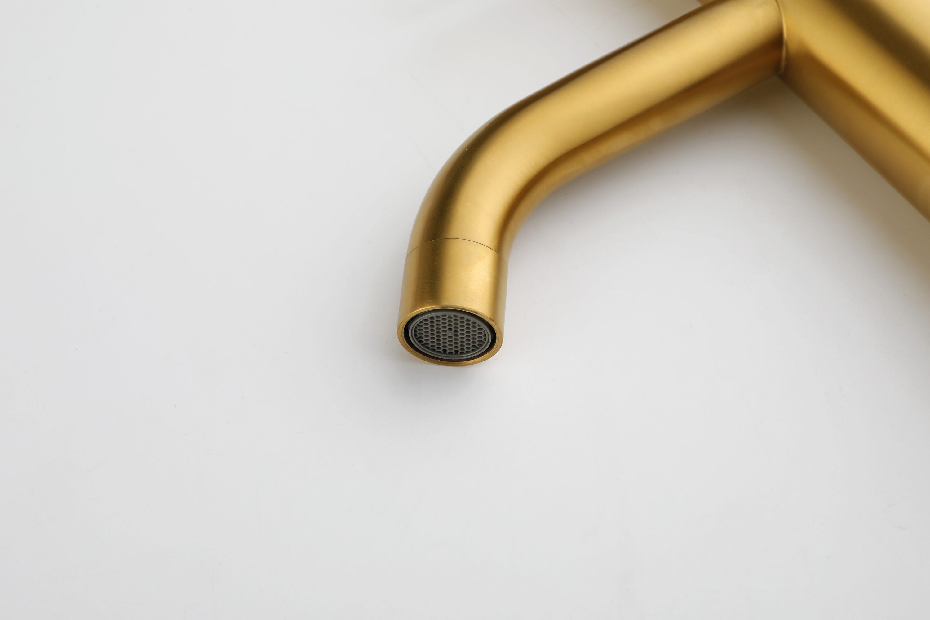 Brushed Gold Stainless Steel Single Handle Waterfall Faucet