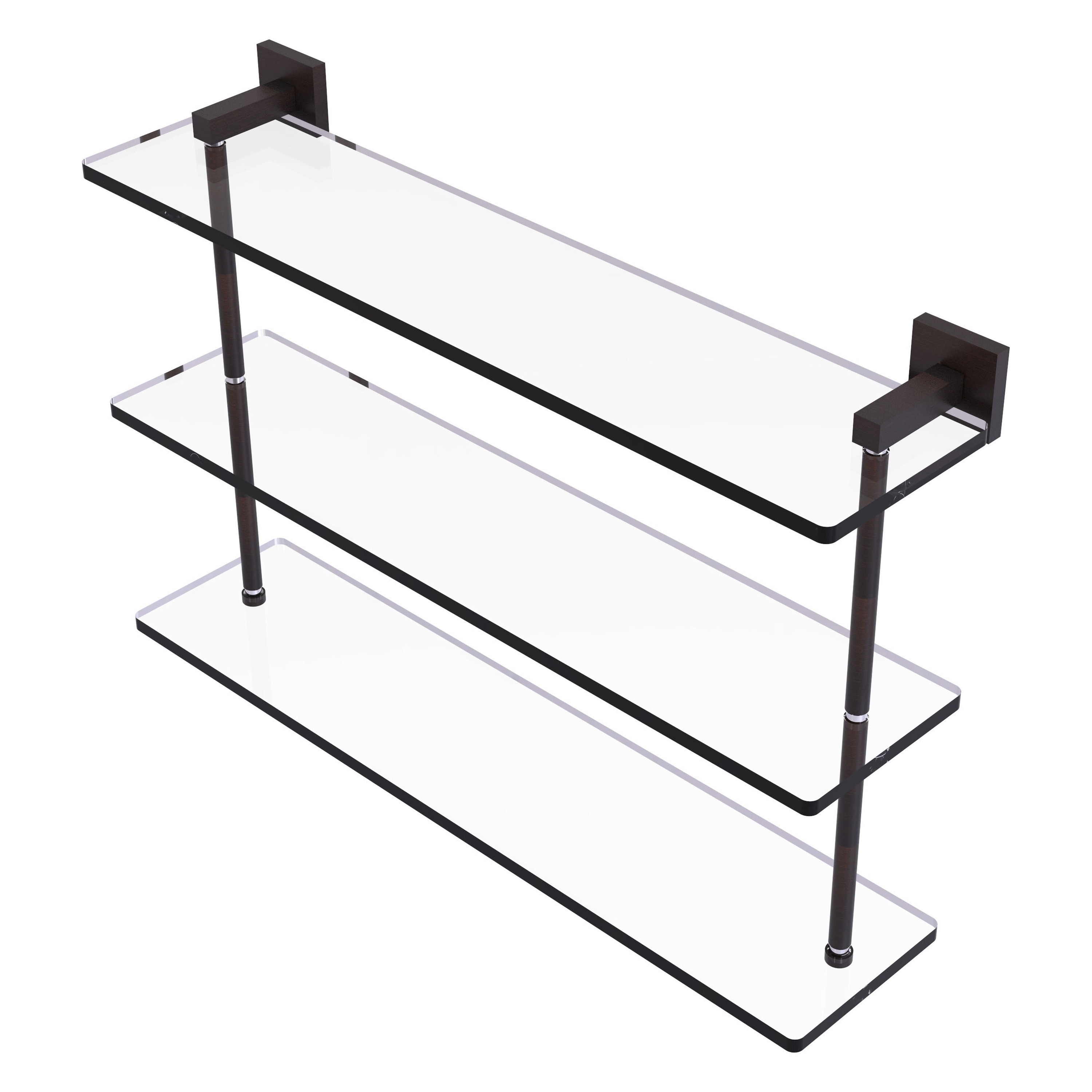 Allied Brass MT-5-22-VB Montero Venetian Bronze 3 -Tier Wall mount Bathroom Shelf ( 22-in x 14.9-in x 5-in )