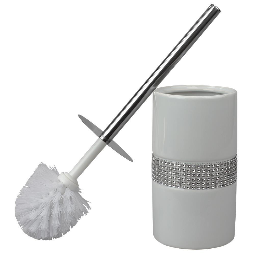 Bamodi Toilet Brush with Holder - Free Standing Stainless Steel Toilet  Brushes Including 3 Brush Heads - Closed Hideaway Design Scrubber Brush  with