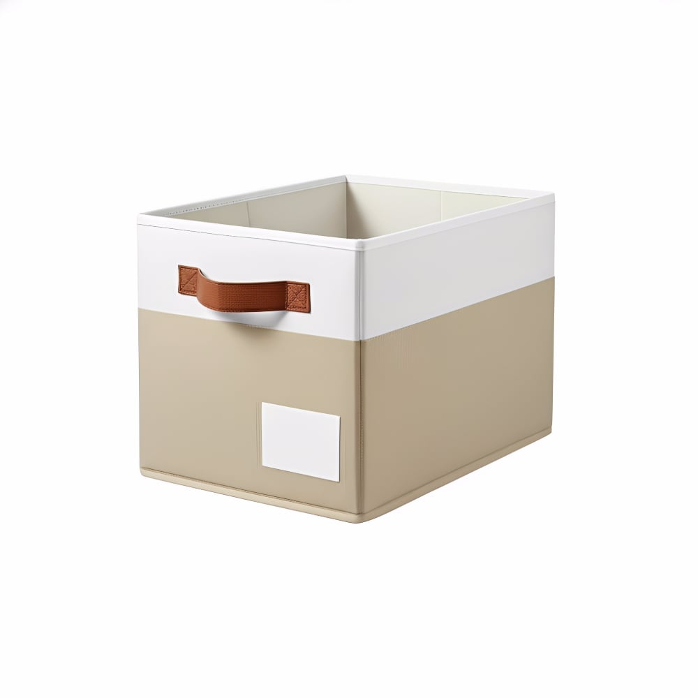 Baginizer  14 Inch Large Closet Storage Baskets 4 Pack Heavy Duty Shelf Organizer Bins with Handles and Labels Collapsible Decorative for Living Room Bedroom Nursery Dorm