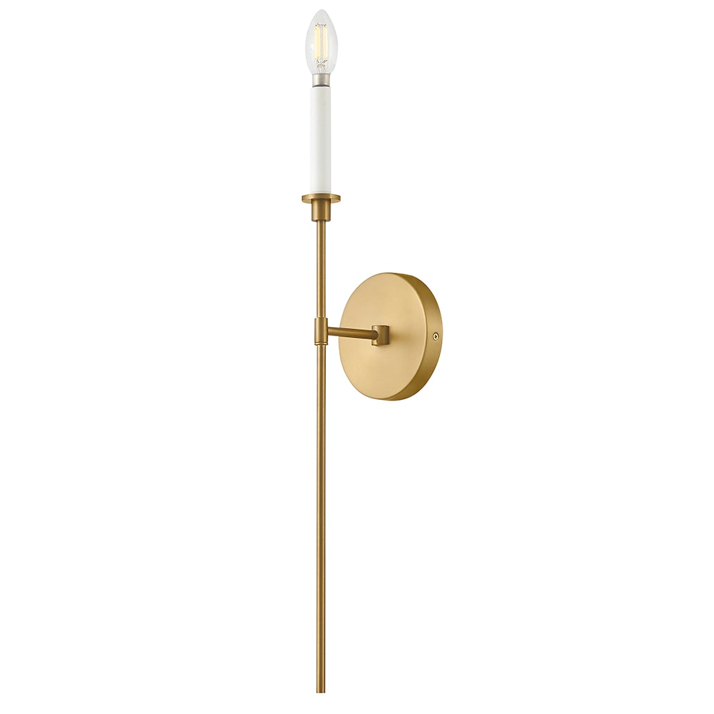 Lacquered Brass and Warm White Dimmable Candle Sconce