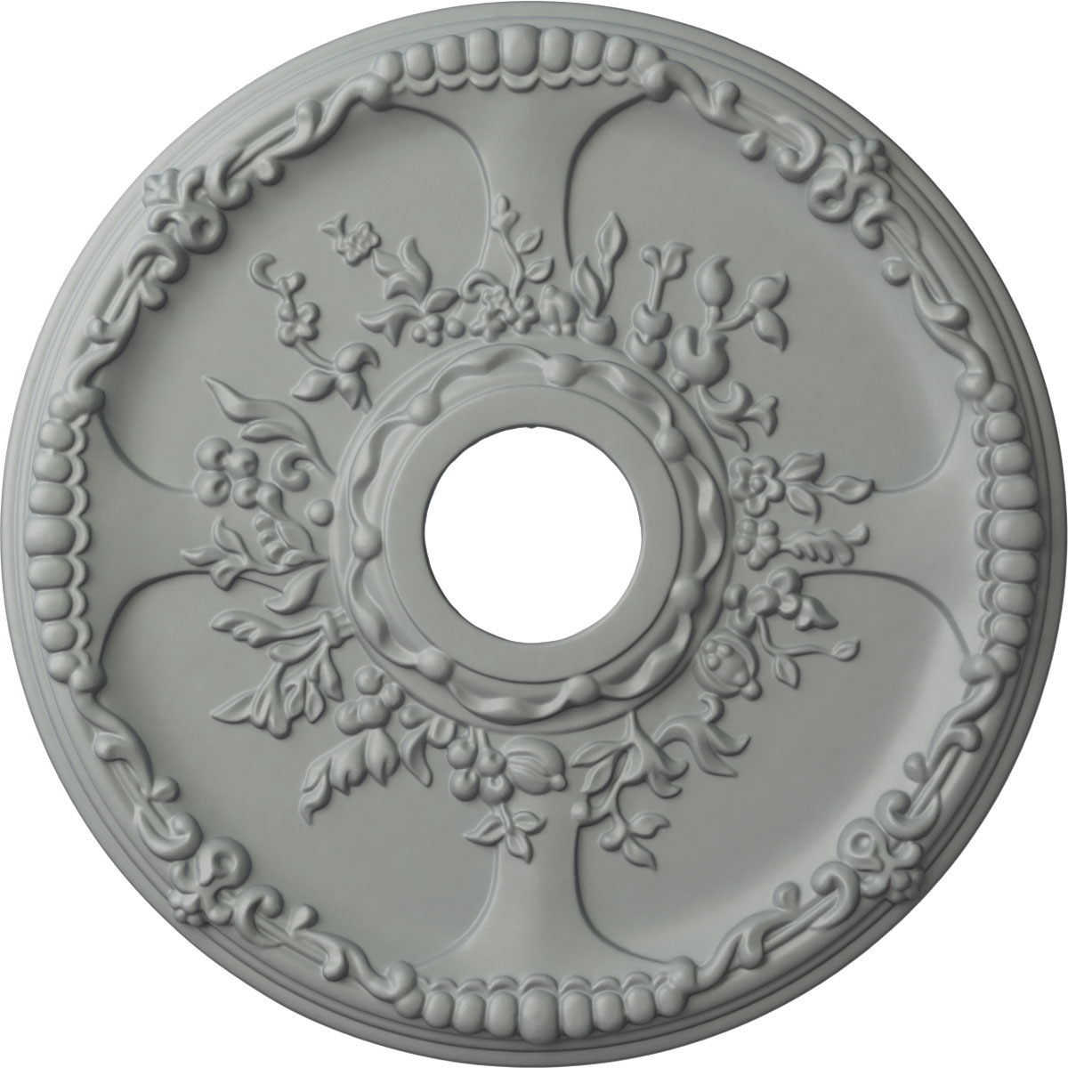 Ekena Millwork CM18SE Antioch 18.0-Inches W x 18.0-Inches L Architectural Primed Polyurethane Whole Ceiling Medallion