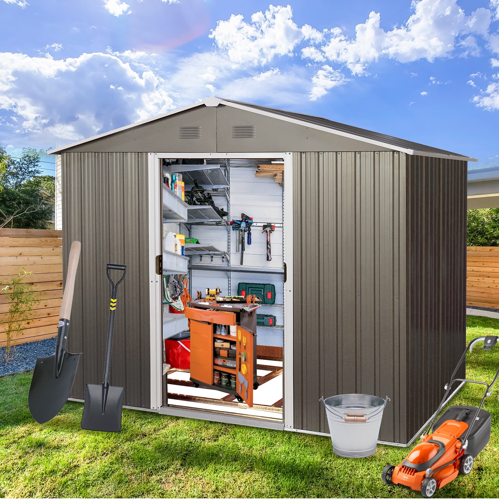Mondawe MD-WWC46752 Metal-Storage-Buildings-Sheds - View #2