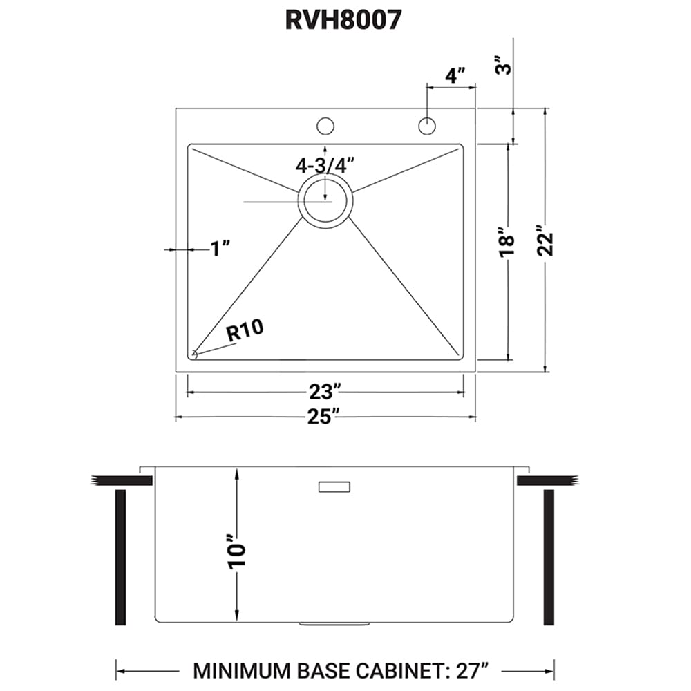 Ruvati RVH8007 Kitchen-Sinks - View #10