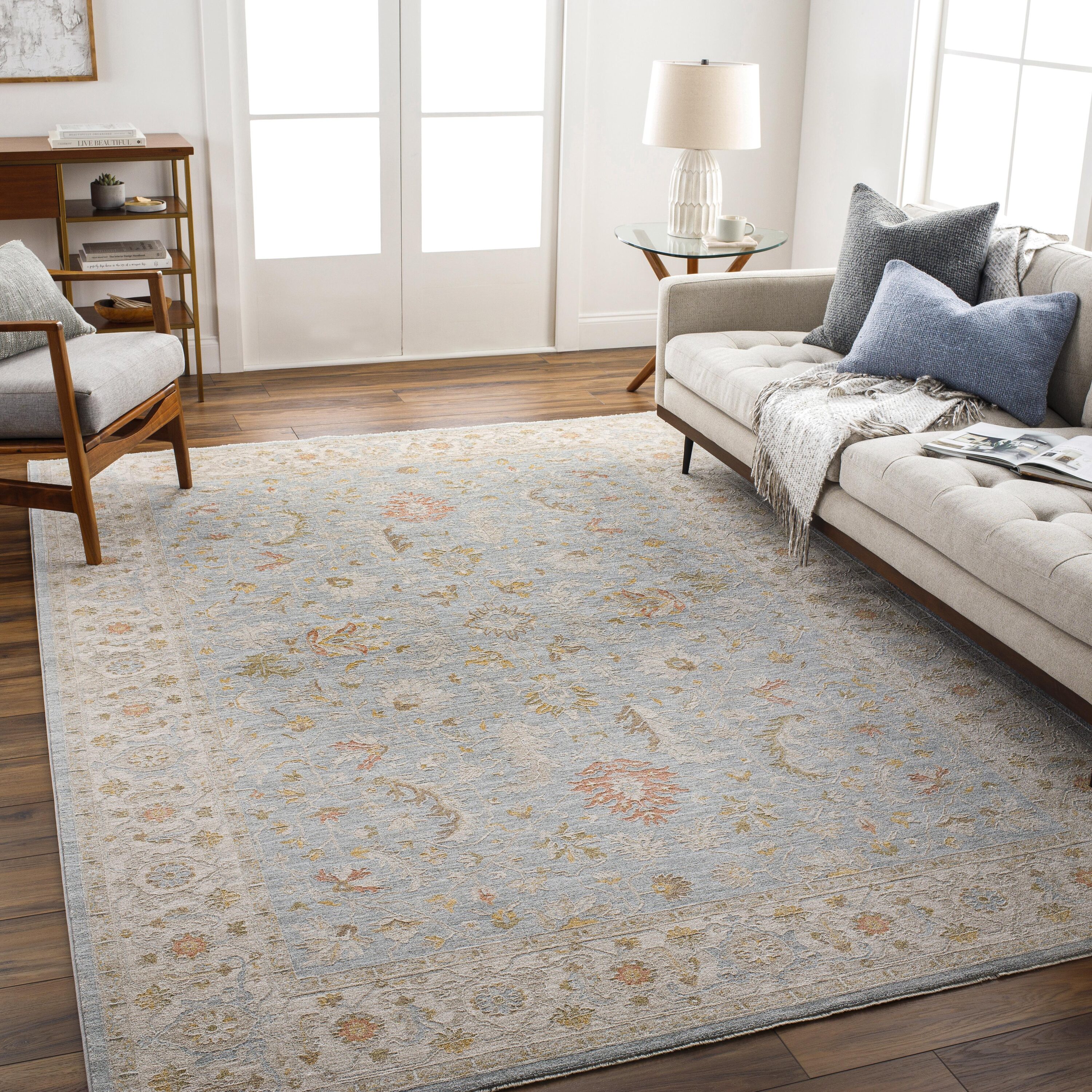 Livabliss AVT2371-6796 Avant Garde 6 x 9 (ft) Polyester Blue Rectangular Indoor Vintage Area rug