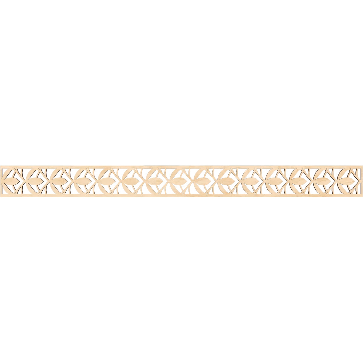 Ekena Millwork MLDA04X46SALBI Salem Fretwork Flat Trim 4-in x 3.87-ft Birch Brown Unfinished 2156044 Pierced Wall Panel Moulding