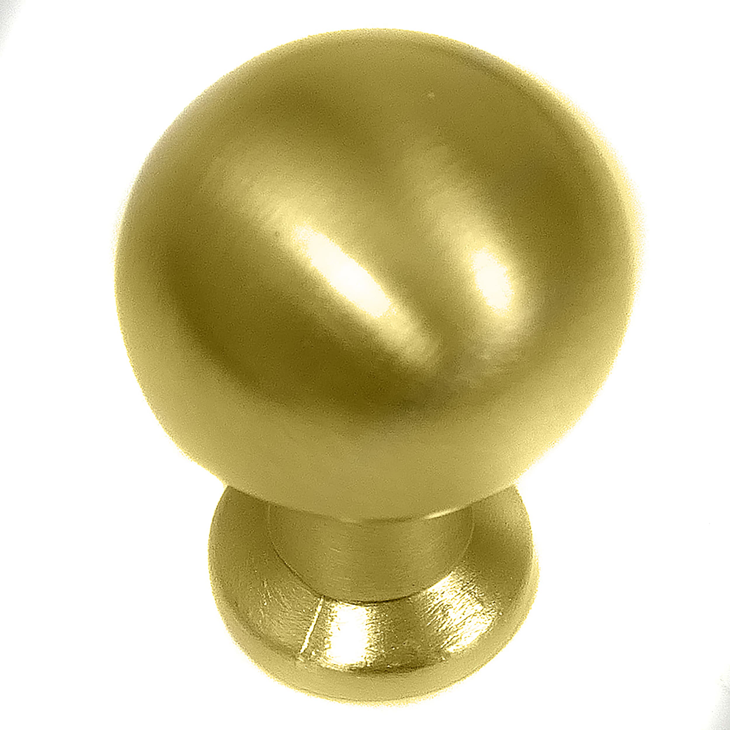 MNG Hardware 80605 Austin 7/8-in Matte Brushed Brass Round Transitional Cabinet Knob