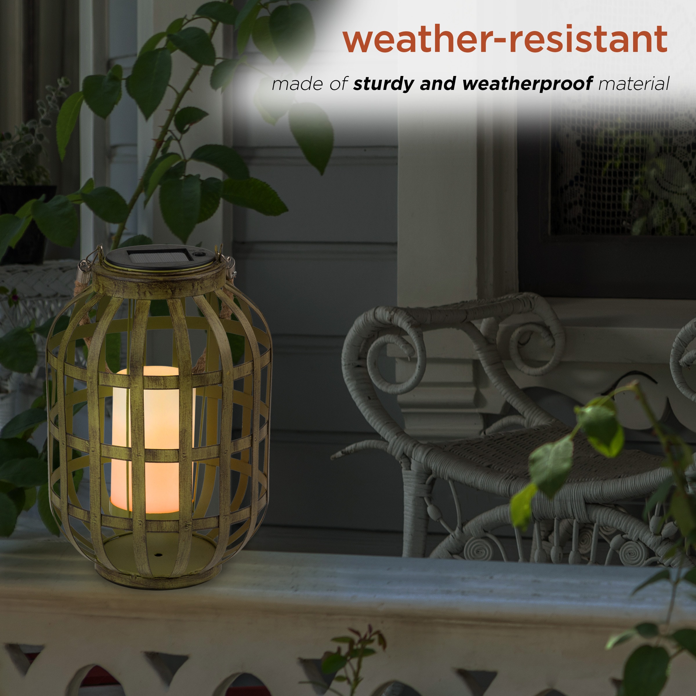 Alpine Corporation QLP1358SLR-HH-TM Outdoor-Decorative-Lanterns - View #7