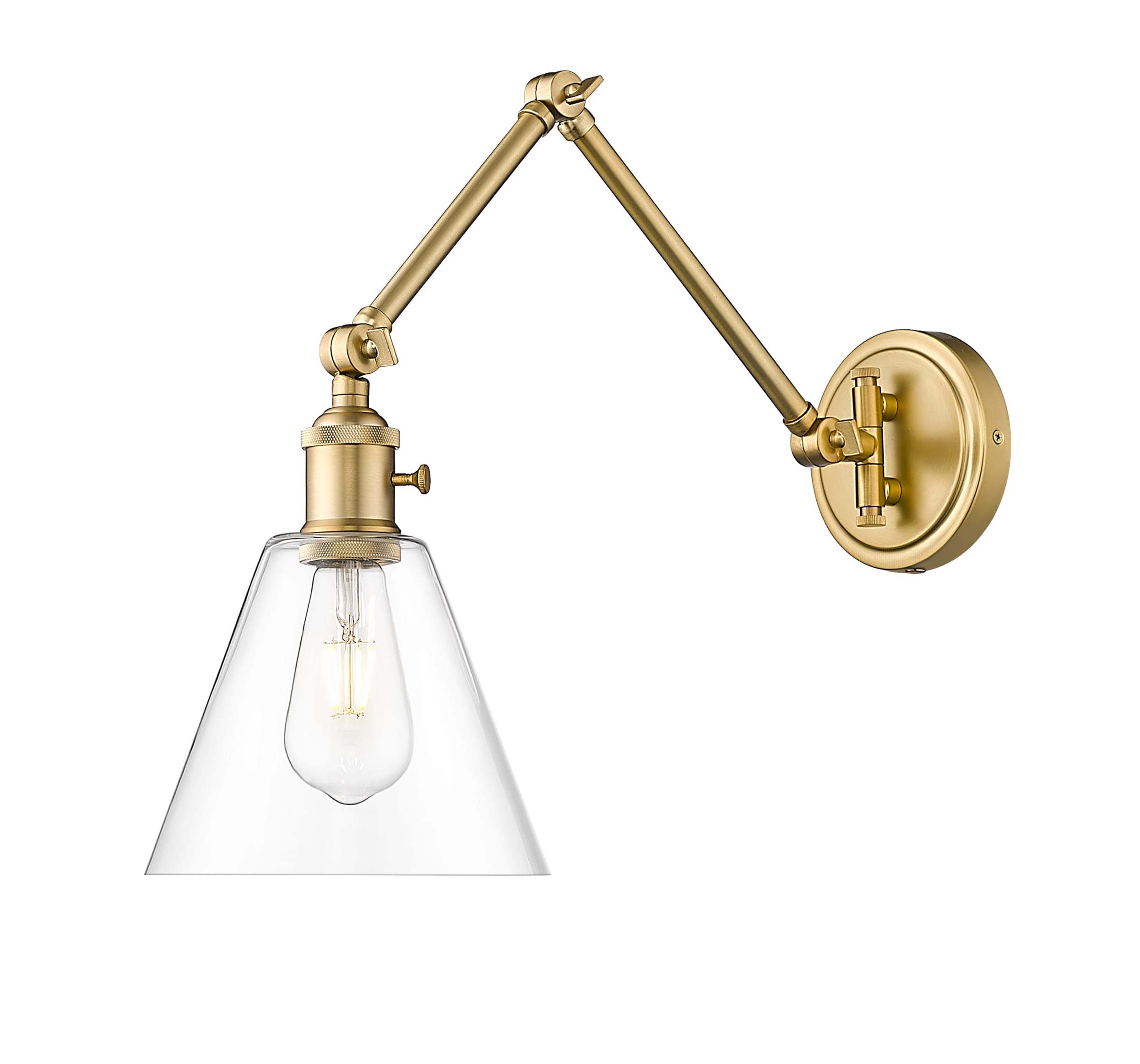 Z-Lite 348S-MGLD Gayson 7.75-in W 1 -Light Brushed Gold Wall Sconce