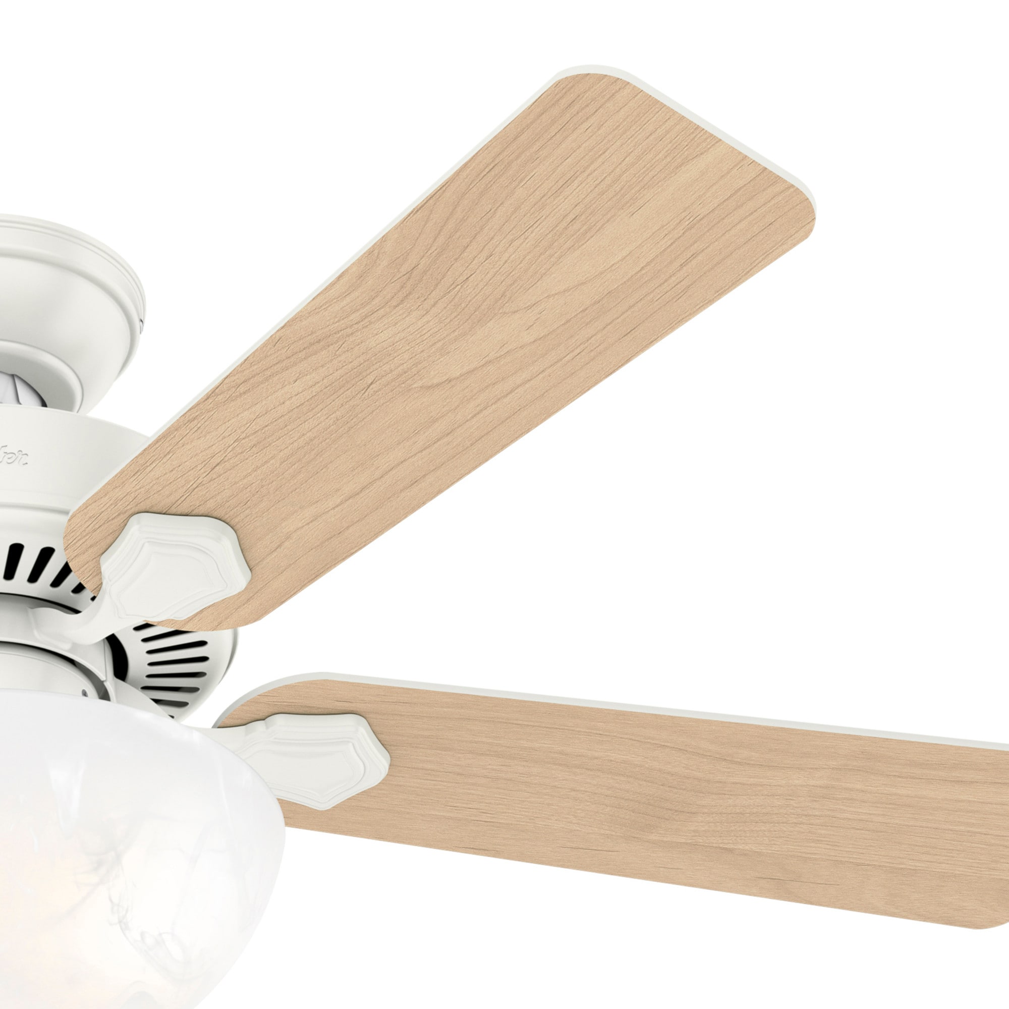 Hunter Swanson 44-in Fresh White LED Indoor Ceiling Fan with Light  (5-Blade) in the Ceiling Fans department at Lowes.com