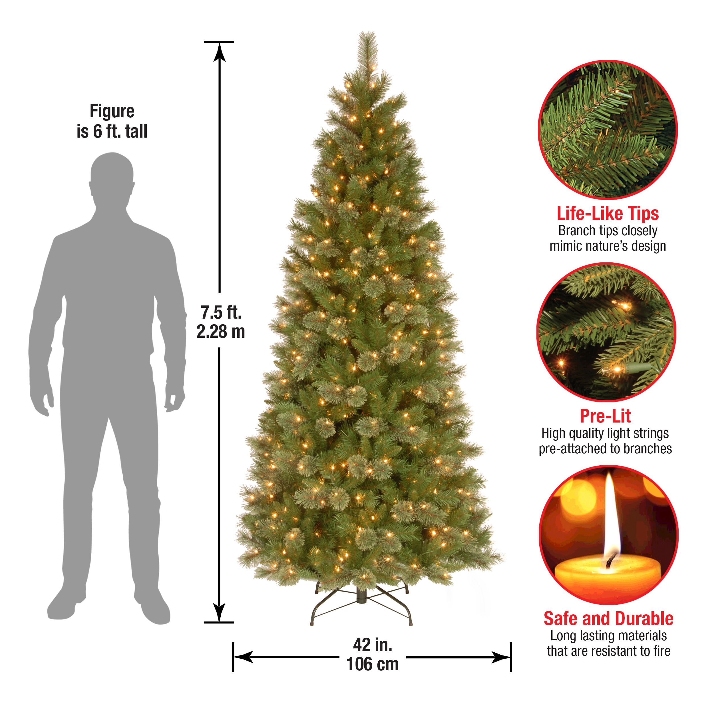 National Tree Company TAP7-309-75 Artificial-Christmas-Trees - View #6