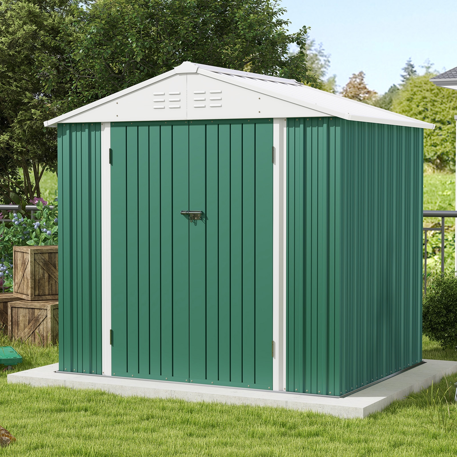 Patiowell WES-PS1268S0BNGN Metal-Storage-Buildings-Sheds - View #5