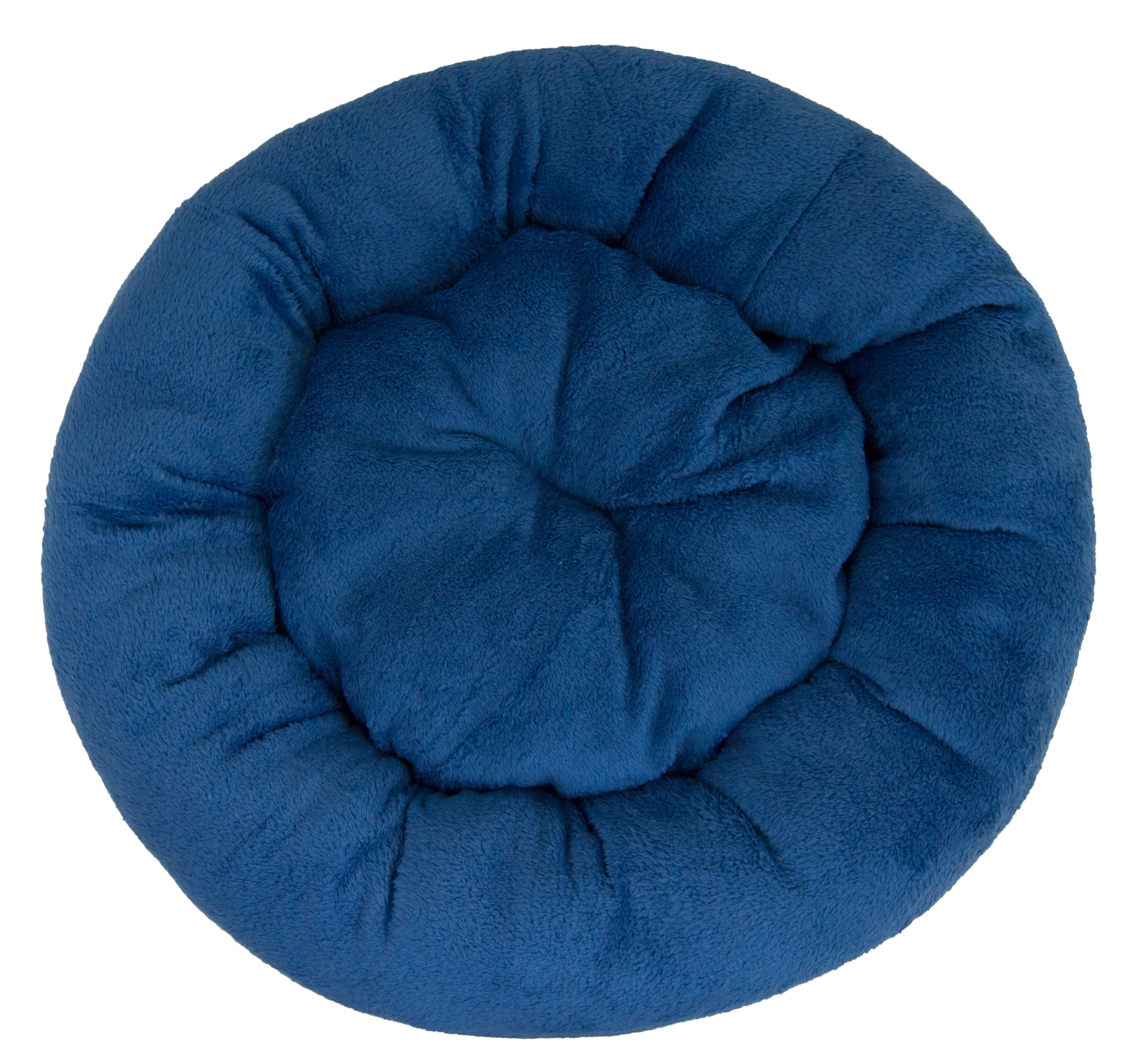 Bessie and Barnie Round Blue Polyester Pillow Dog/Cat Bed (Large) in ...