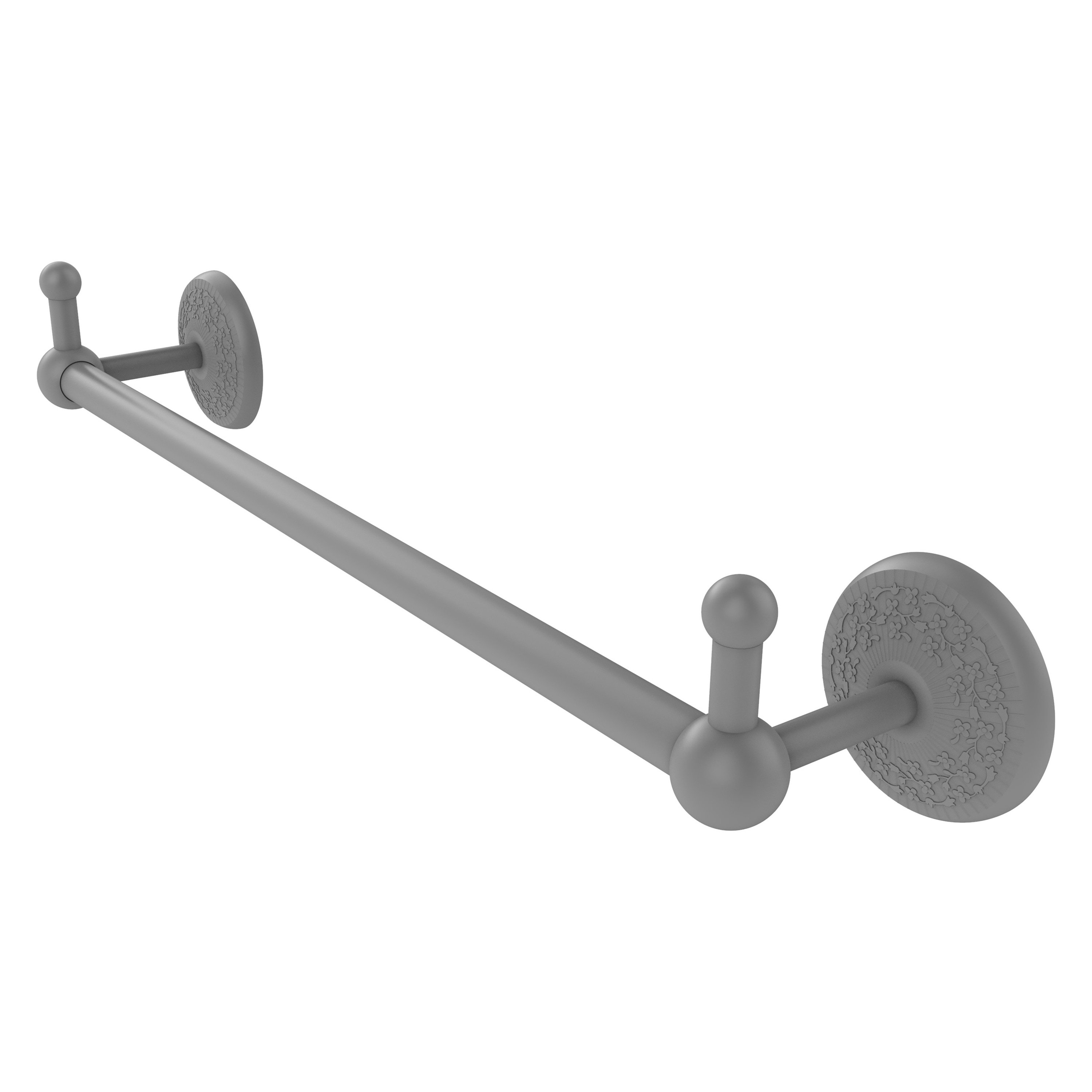 Allied Brass PMC-41-18-PEG-GYM Prestige Monte Carlo 18-in Matte Gray Wall mount Single Towel Bar