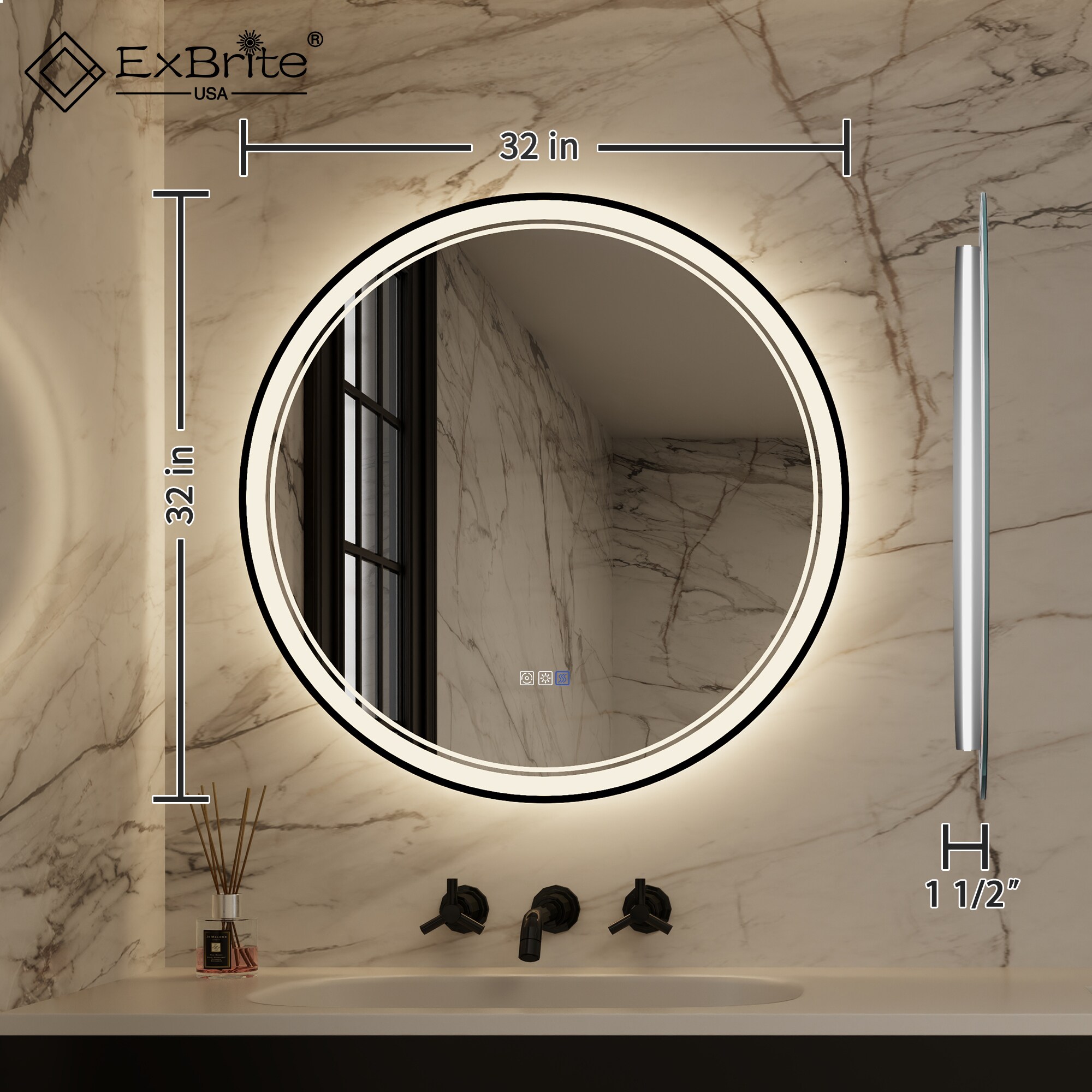 ExBrite DHBM2432BX Framed-Bath-Mirrors - View #13